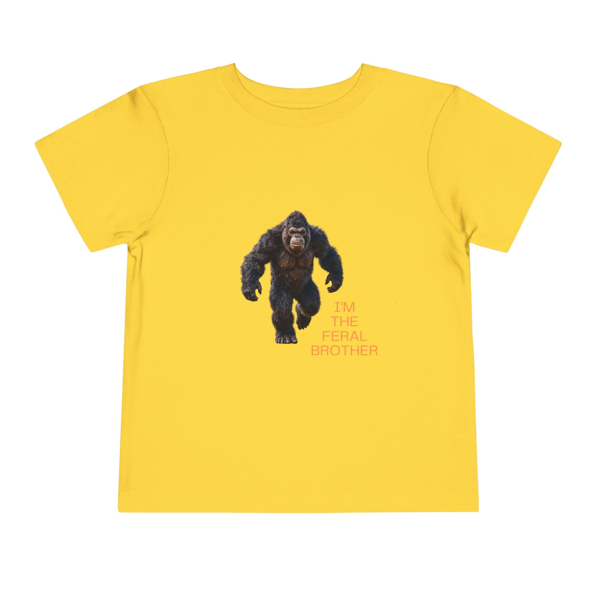Toddler Tee — "I’m the Feral Brother" Sasquatch Graphic