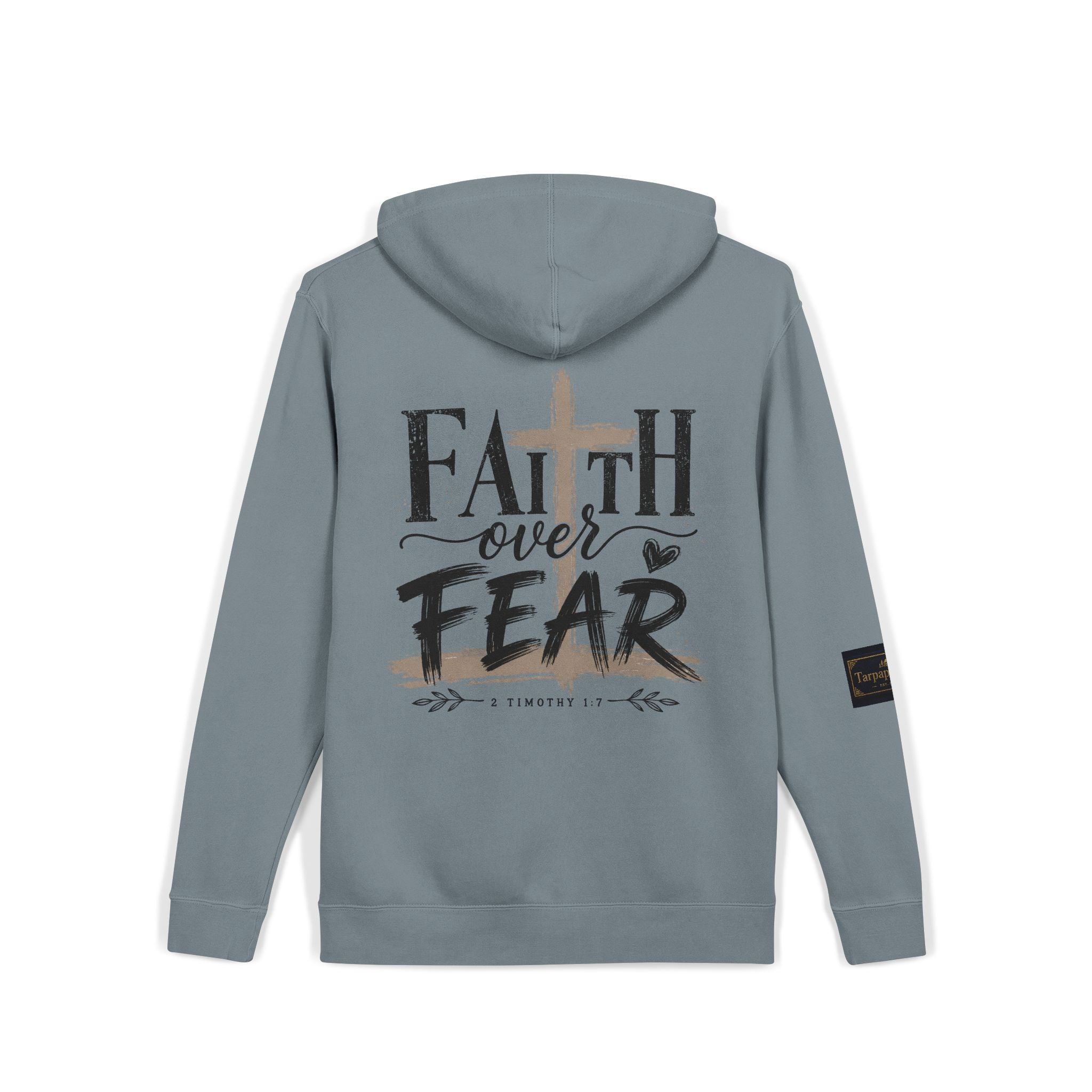 Faith Over Fear Hoodie — Pigment-Dyed Inspirational Pullover