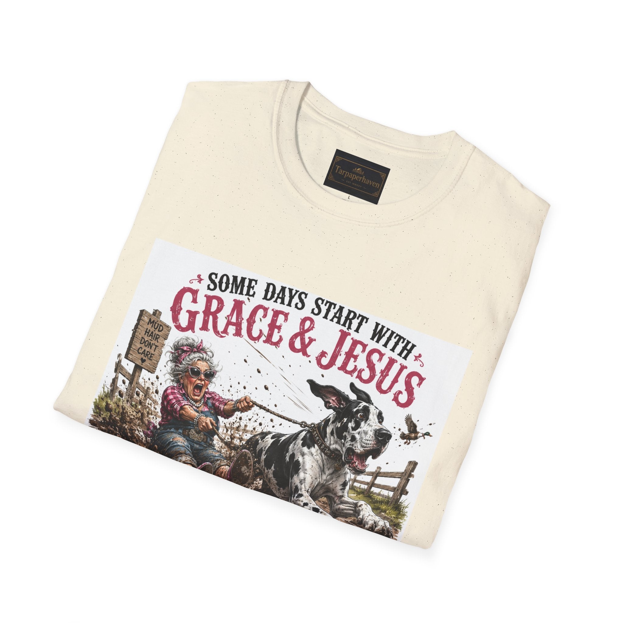 Christian Great Dane Mud-Slinging Graphic Tee