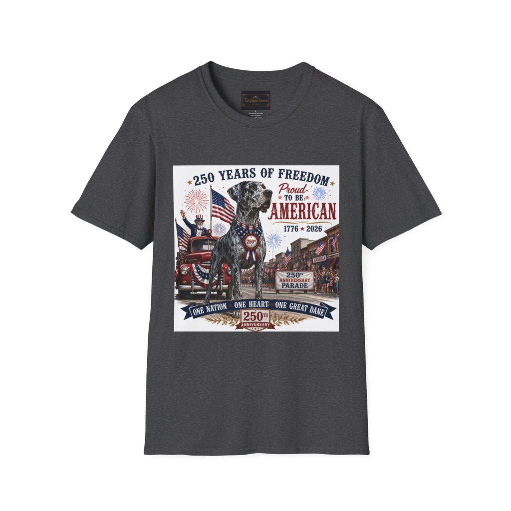 250th Great Dane T-Shirt — 1776–2026 Patriotic Tee