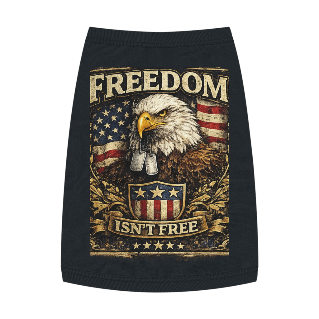 Patriotic Pet Tank Top — "Freedom Isn't Free" Eagle & American Flag