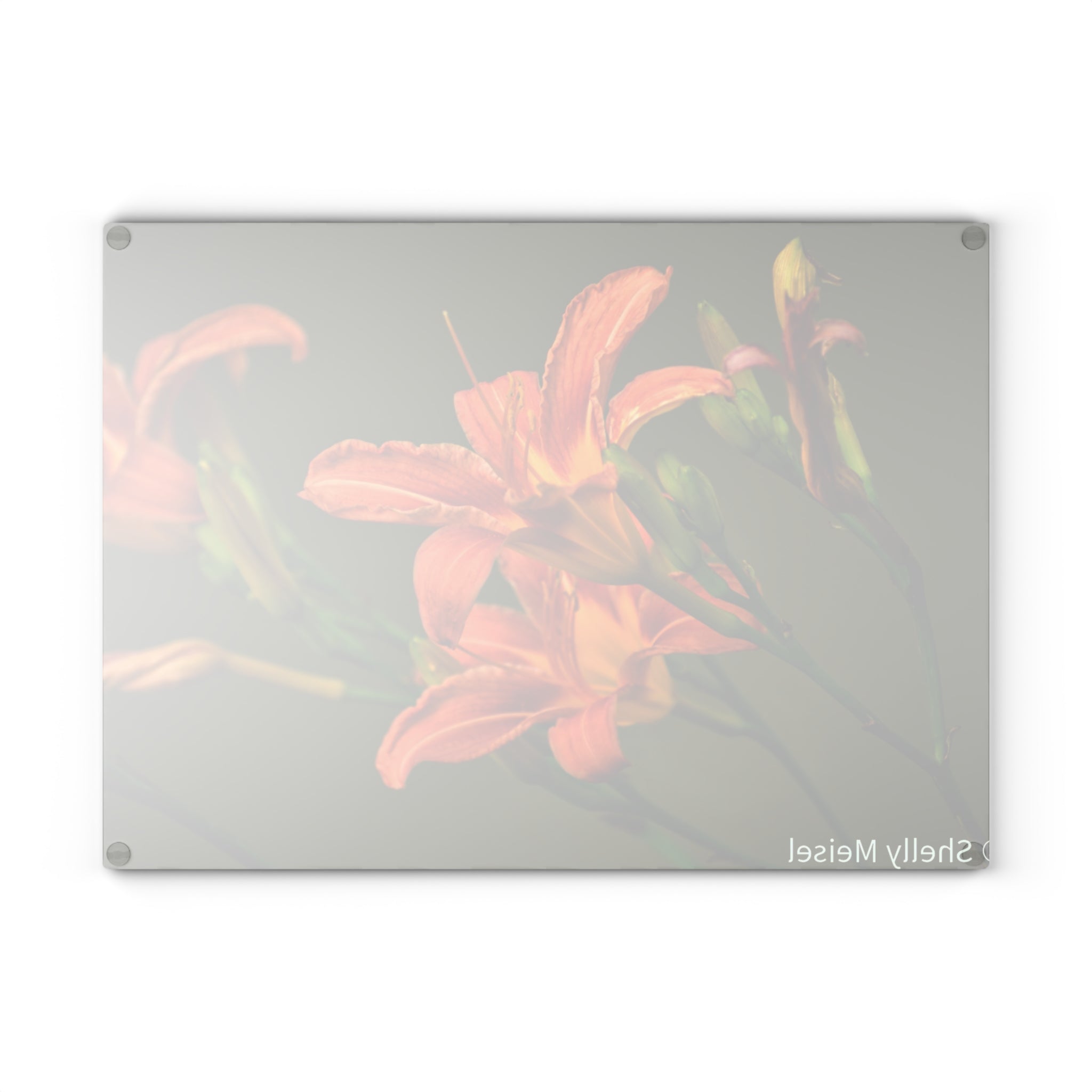Orange Daylilies Floral Kitchen Cutting Board