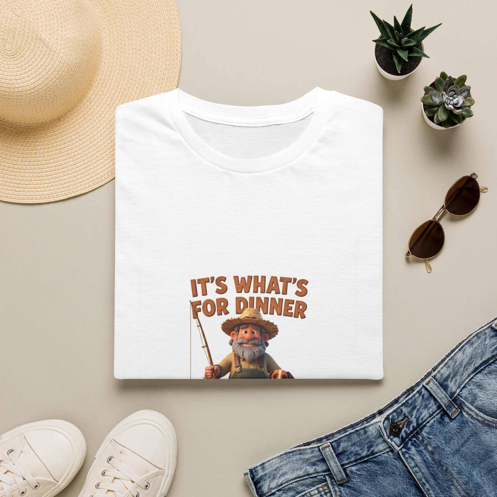 T-Shirt — 'It's What's For Dinner, Hill Folk' Rustic Hunter Graphic Tee