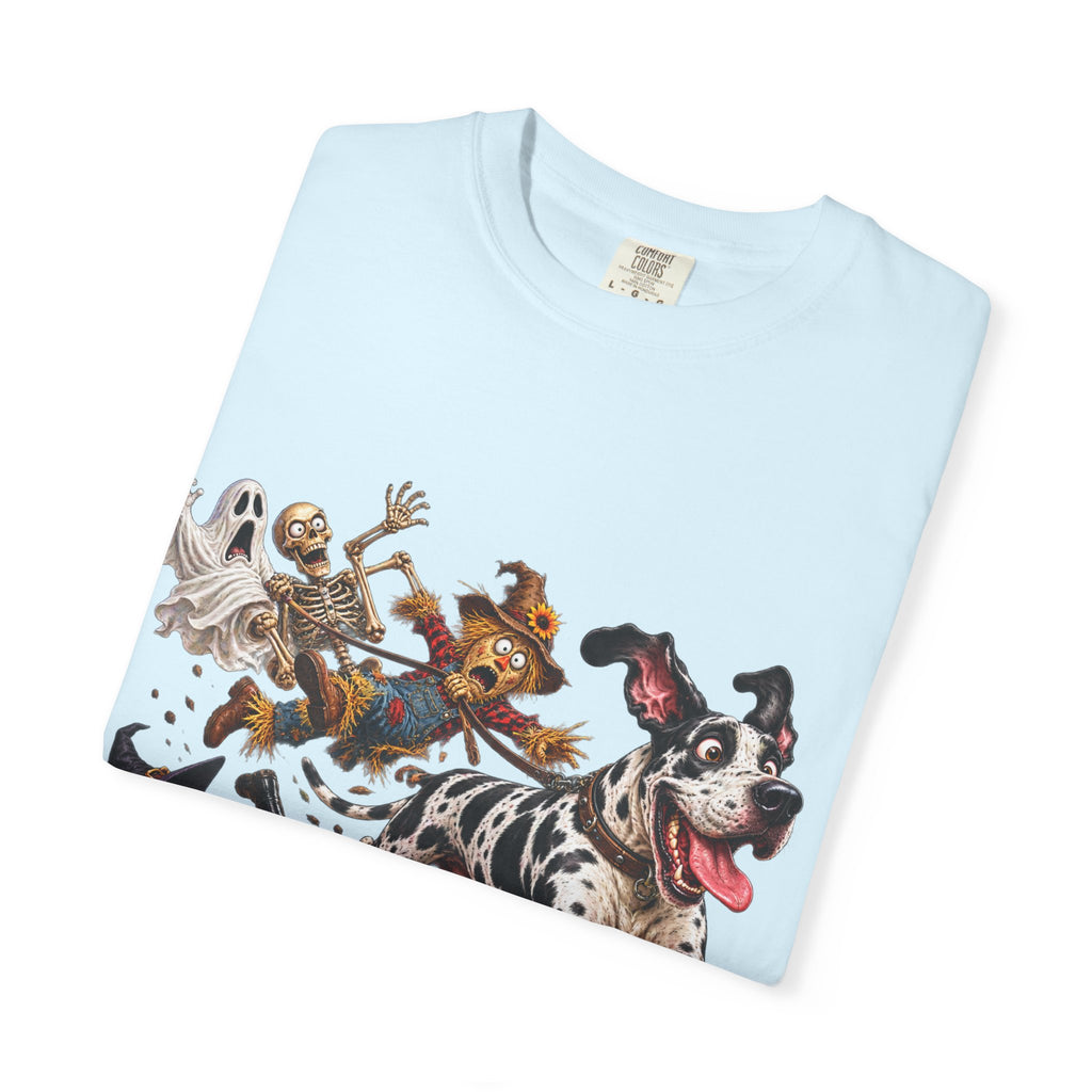 Halloween Great Dane T-Shirt — Cute Dog in Pumpkin Costume Graphic Tee