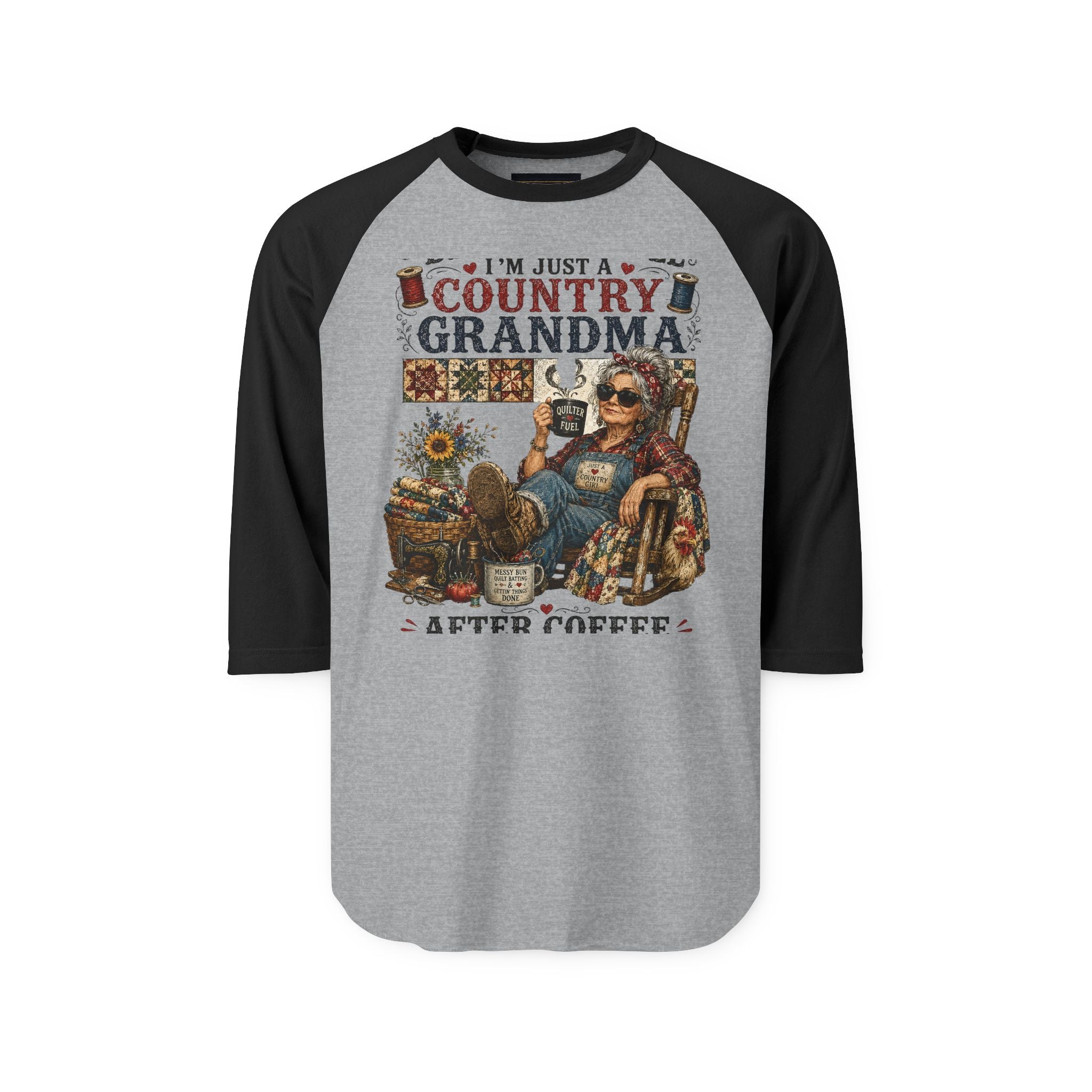 Country Girl Raglan Shirt – "Country" Graphic 3/4 Sleeve Baseball Tee
