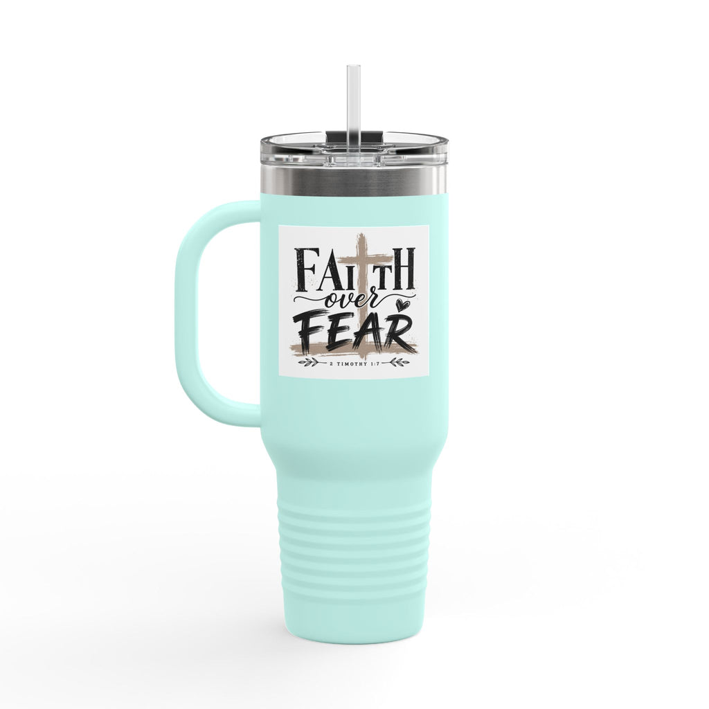 40oz Insulated Travel Mug Country Granny Coffee Addict