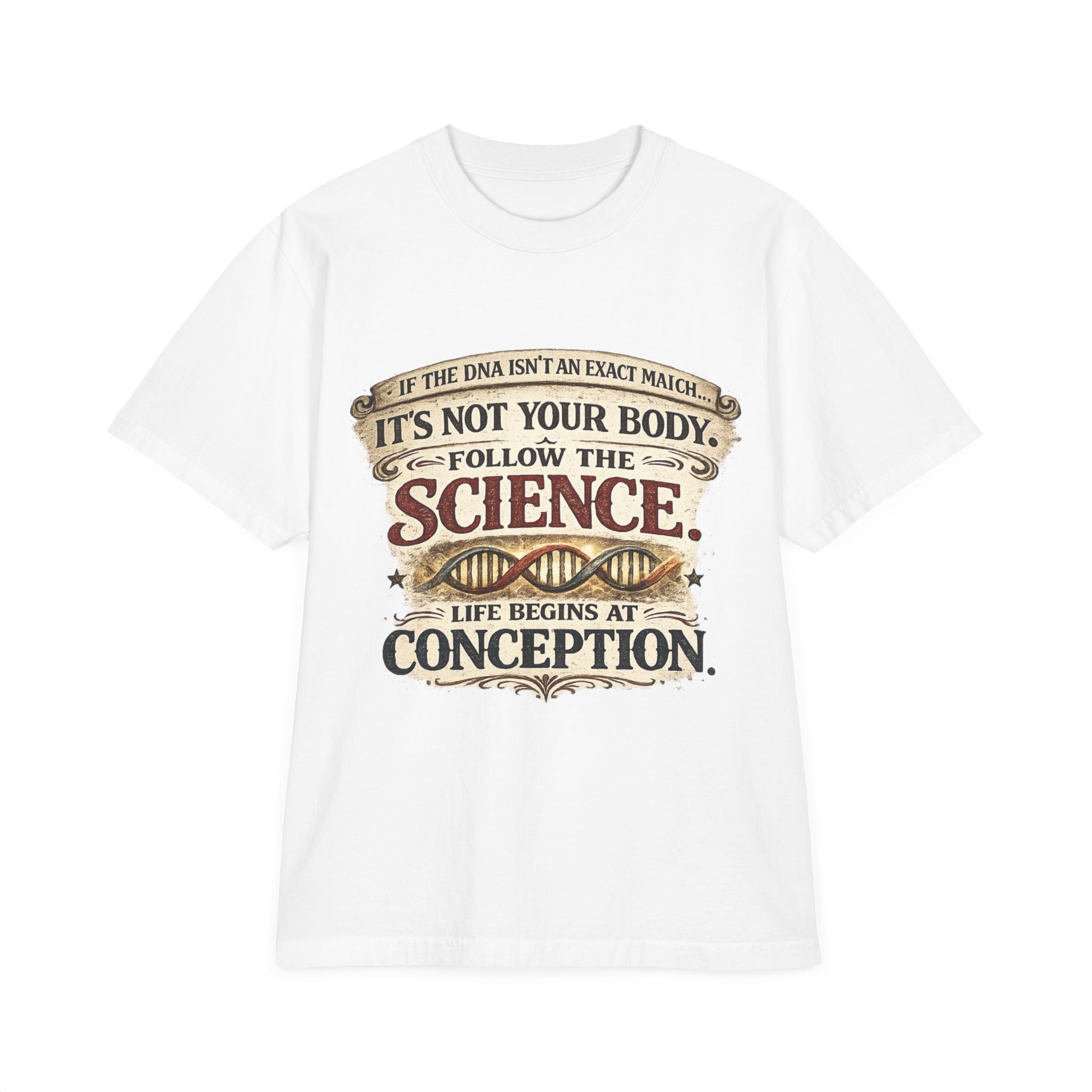 Pro-Life Science T-Shirt — "Follow the Science: Life Begins at Conception"