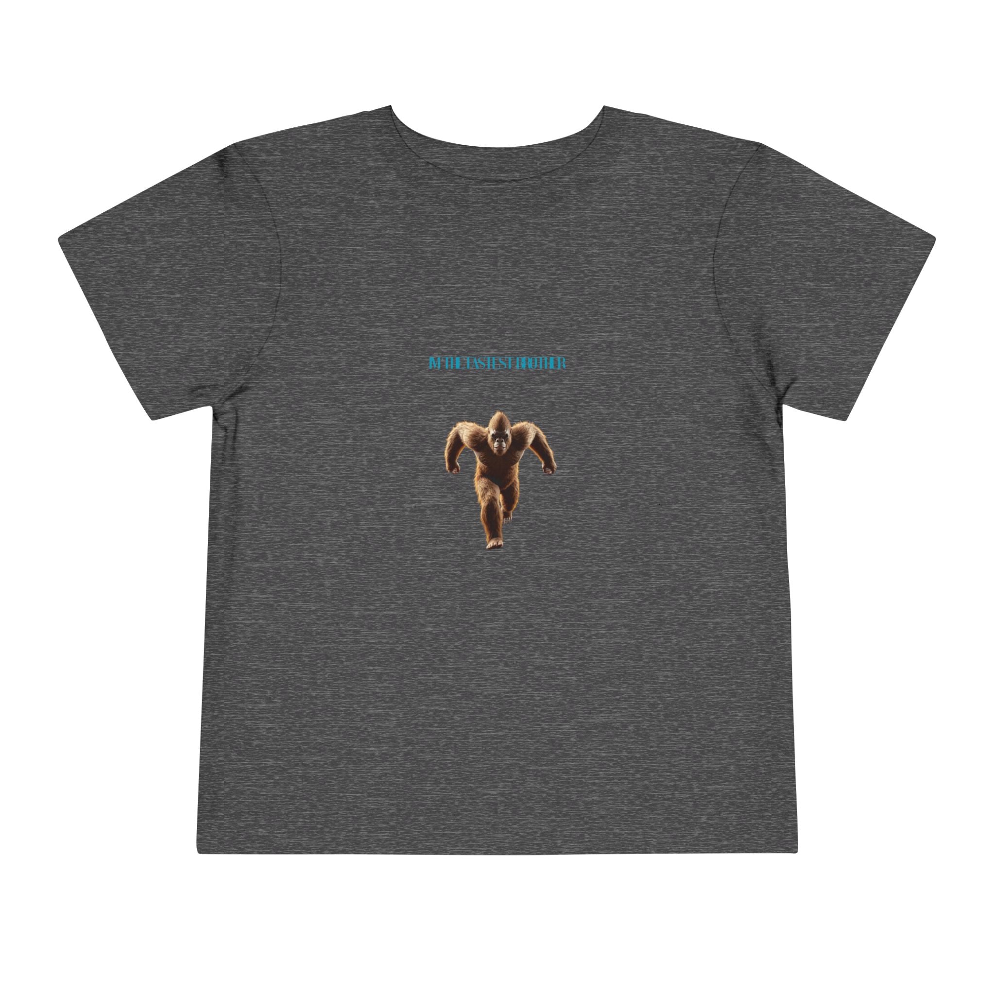 Toddler Tee with Running Sasquatch Print — Kids Shirt