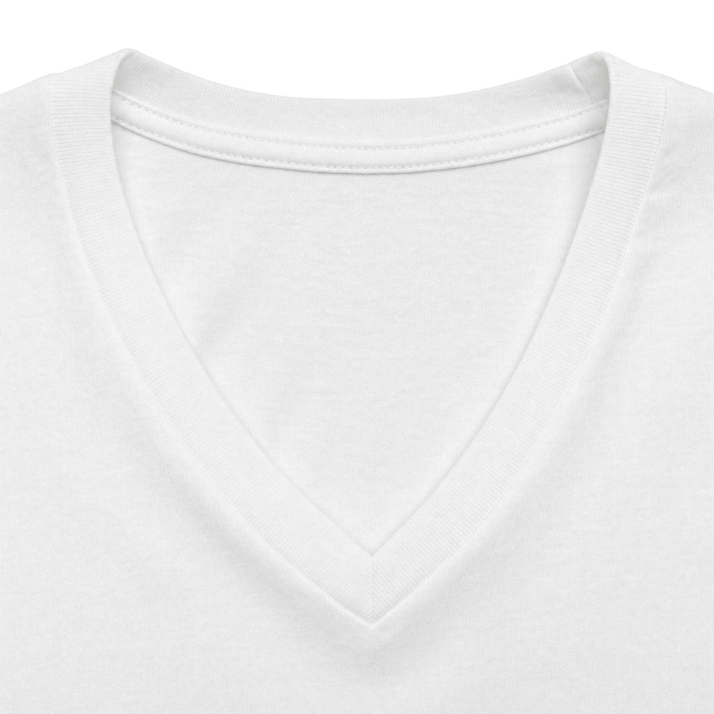 V-Neck Tee — "It's 10 PM... Do You Know Where Your Kids Are?" Retro Dog Graphic