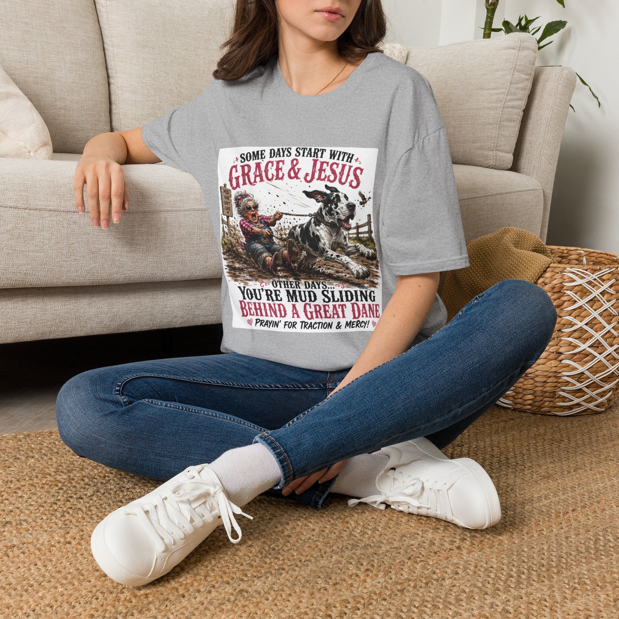 Christian Great Dane Mud-Slinging Graphic Tee