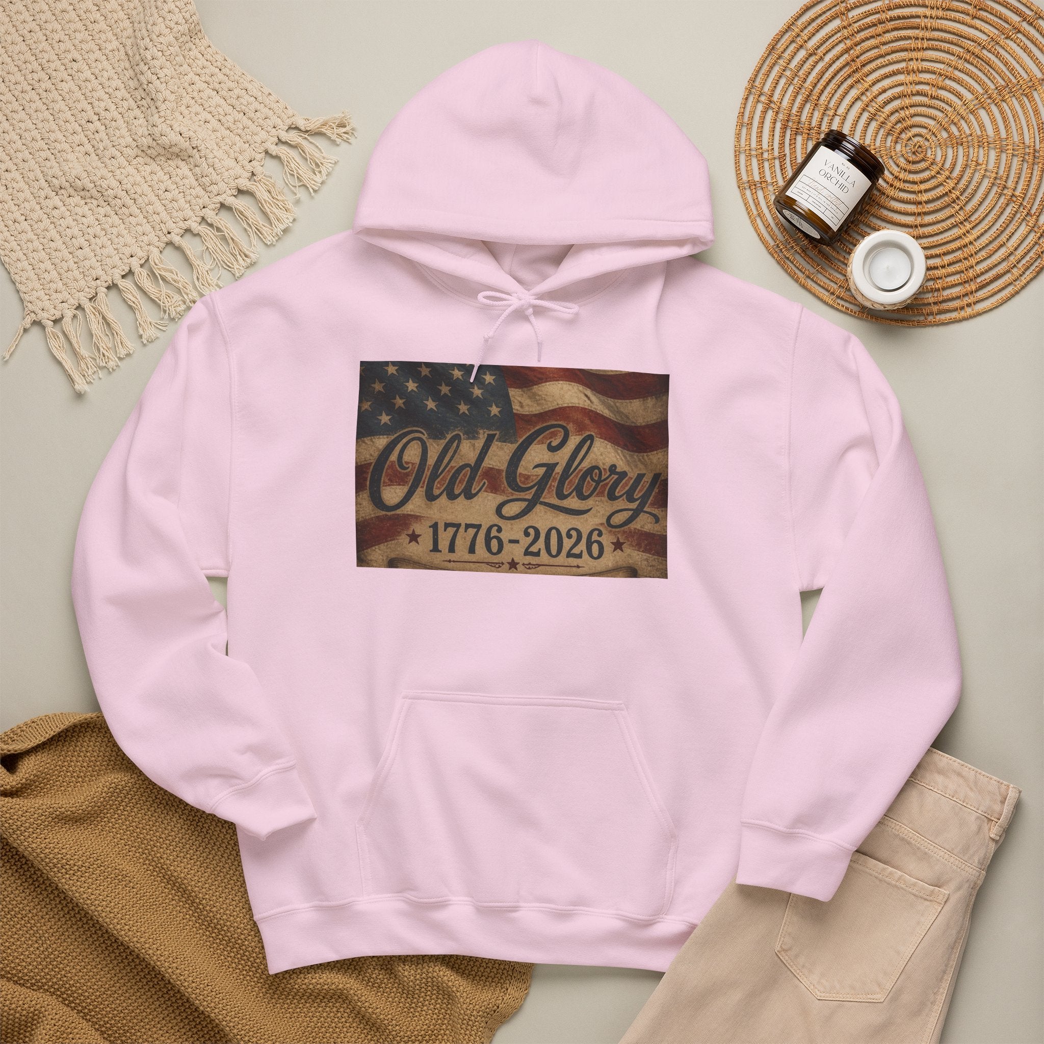 Patriotic Old Glory 1776-2026 Hoodie — American Flag Sweatshirt