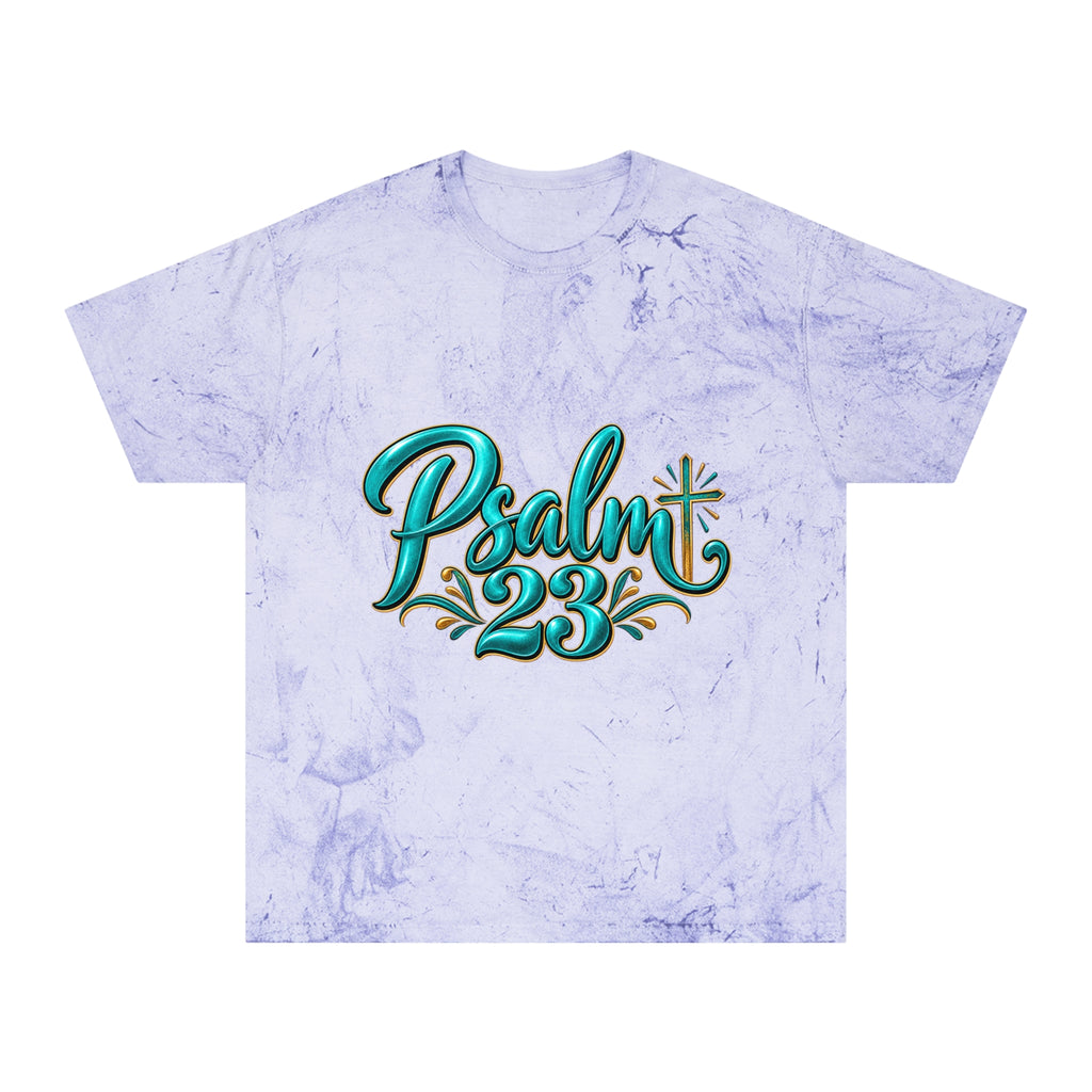 Psalm 23 Tie-Dye T-Shirt — Vintage Scripture Tee with Psalm 23 Verse