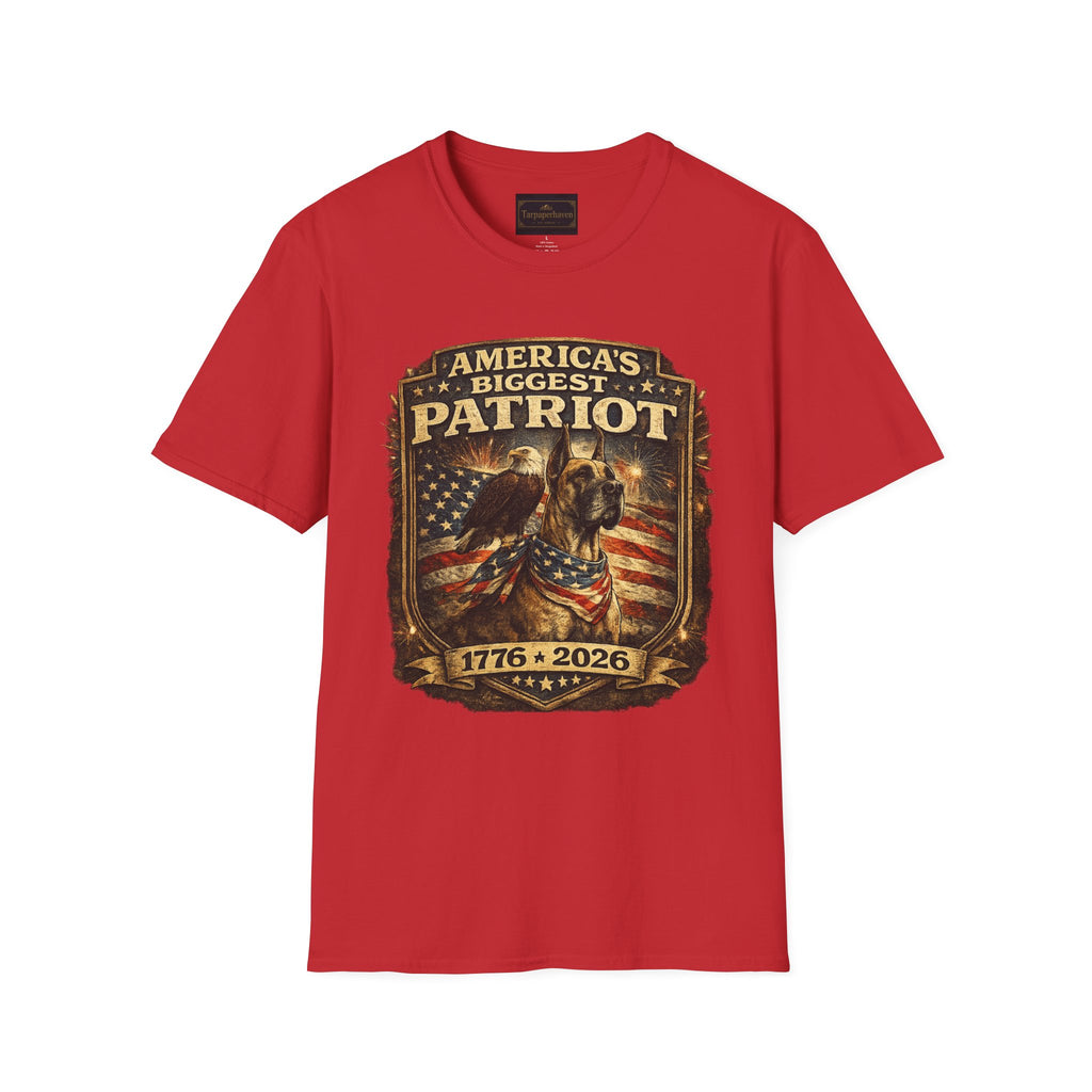 Patriot T-Shirt — Great Dane 1776–2026 Vintage Eagle Flag Tee