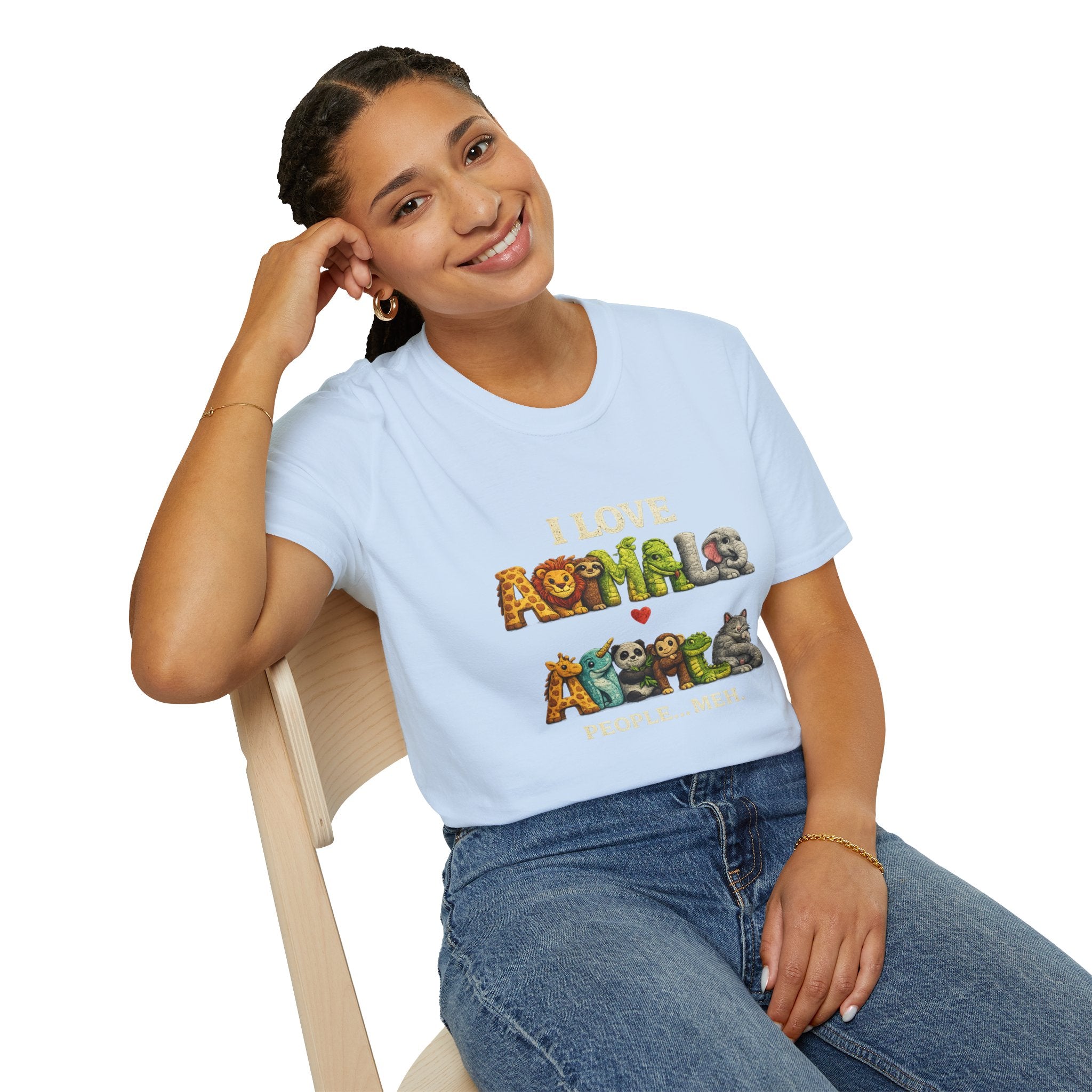 "I Love Animals" Cute Wildlife Graphic Tee