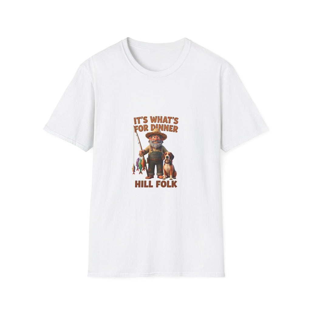 T-Shirt — 'It's What's For Dinner, Hill Folk' Rustic Hunter Graphic Tee