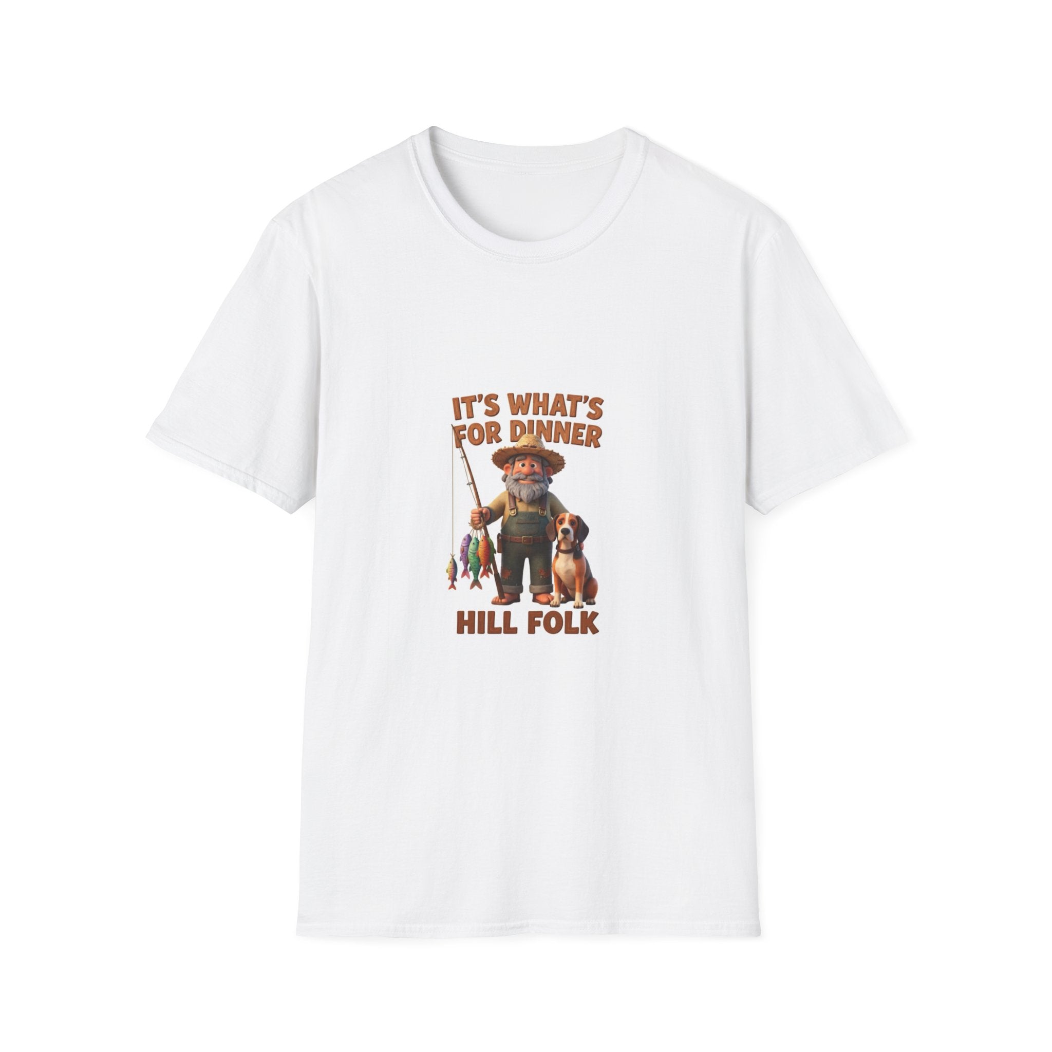 T-Shirt — 'It's What's For Dinner, Hill Folk' Rustic Hunter Graphic Tee