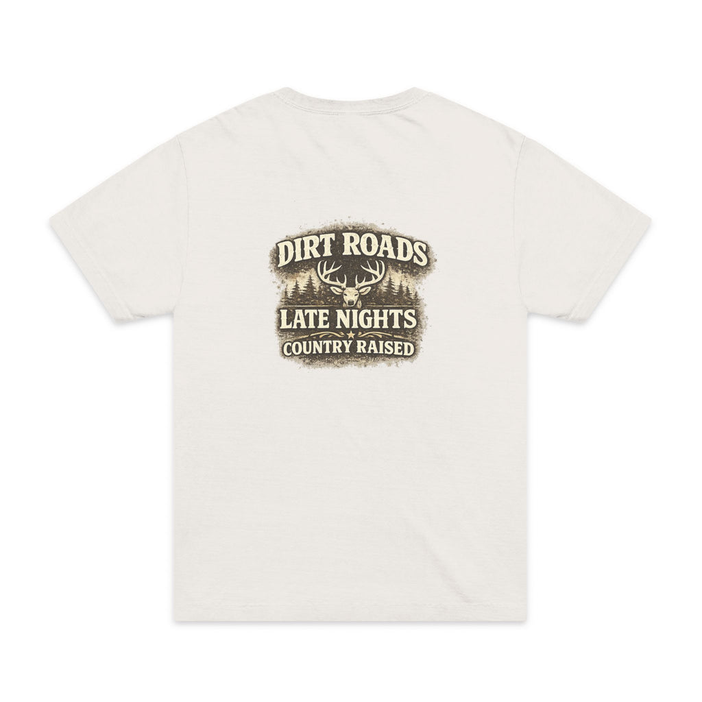 Country Raised 'Dirt Roads Late Nights' Garment-Dyed T-Shirt