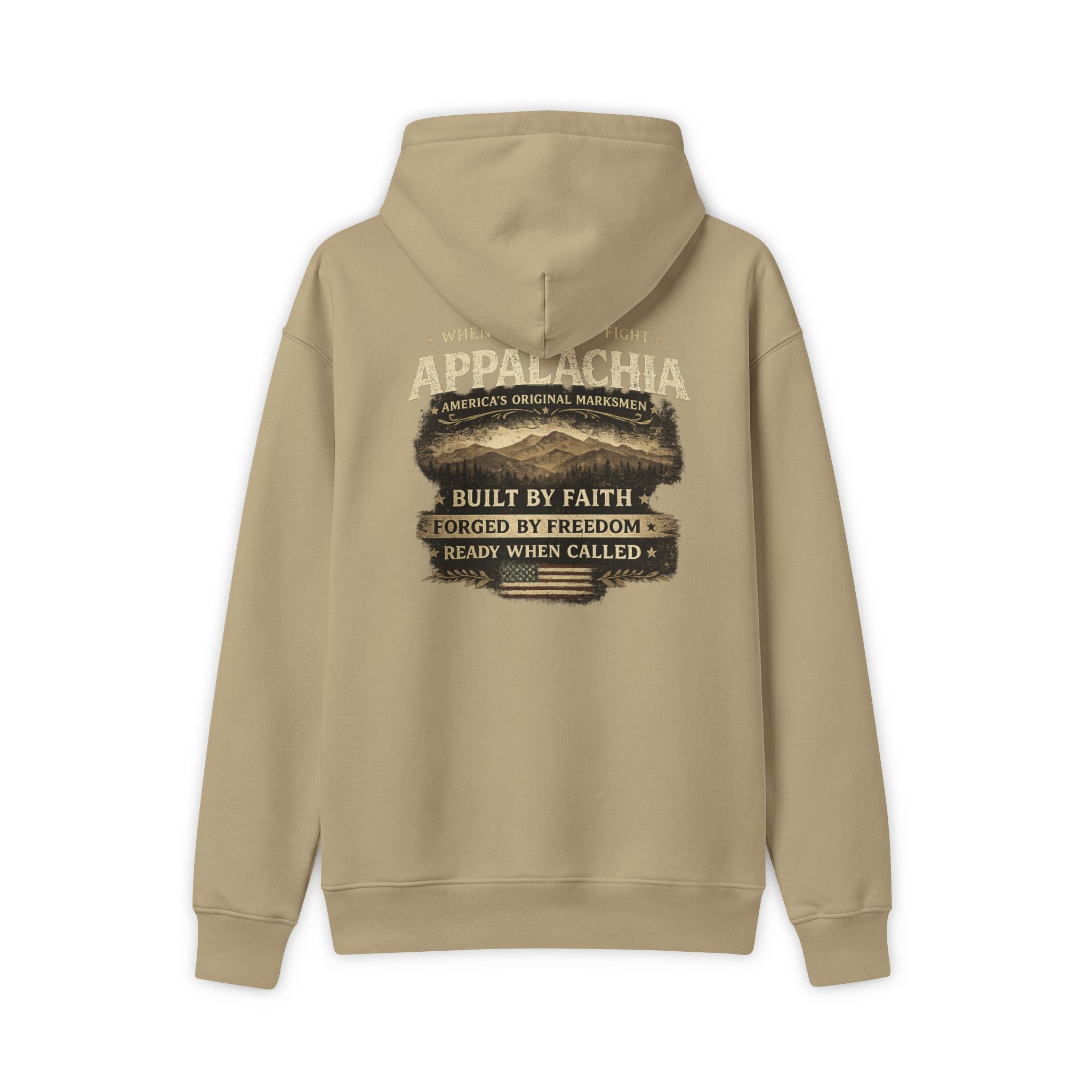 Appalachia Heritage Hoodie — "Built by Faith, Forged by Freedom" Pullover
