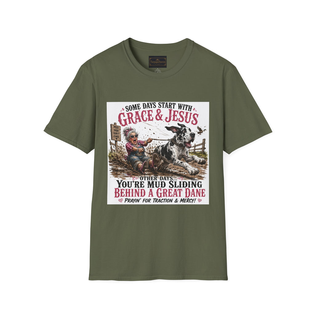 Christian Great Dane Mud-Slinging Graphic Tee