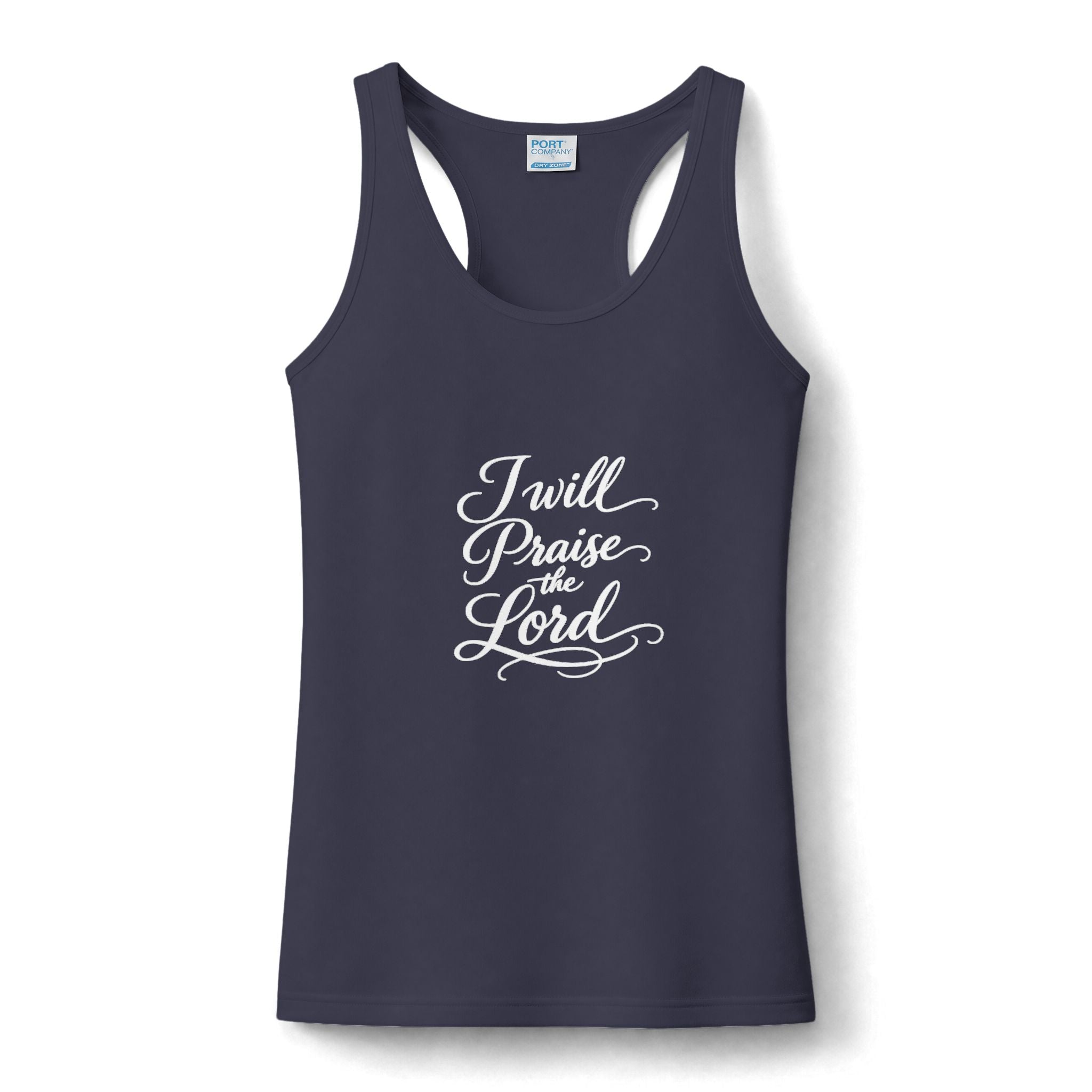 Praise the Lord Women's Performance Tank Top – 'I Will Praise the Lord' Christian Faith Activewear