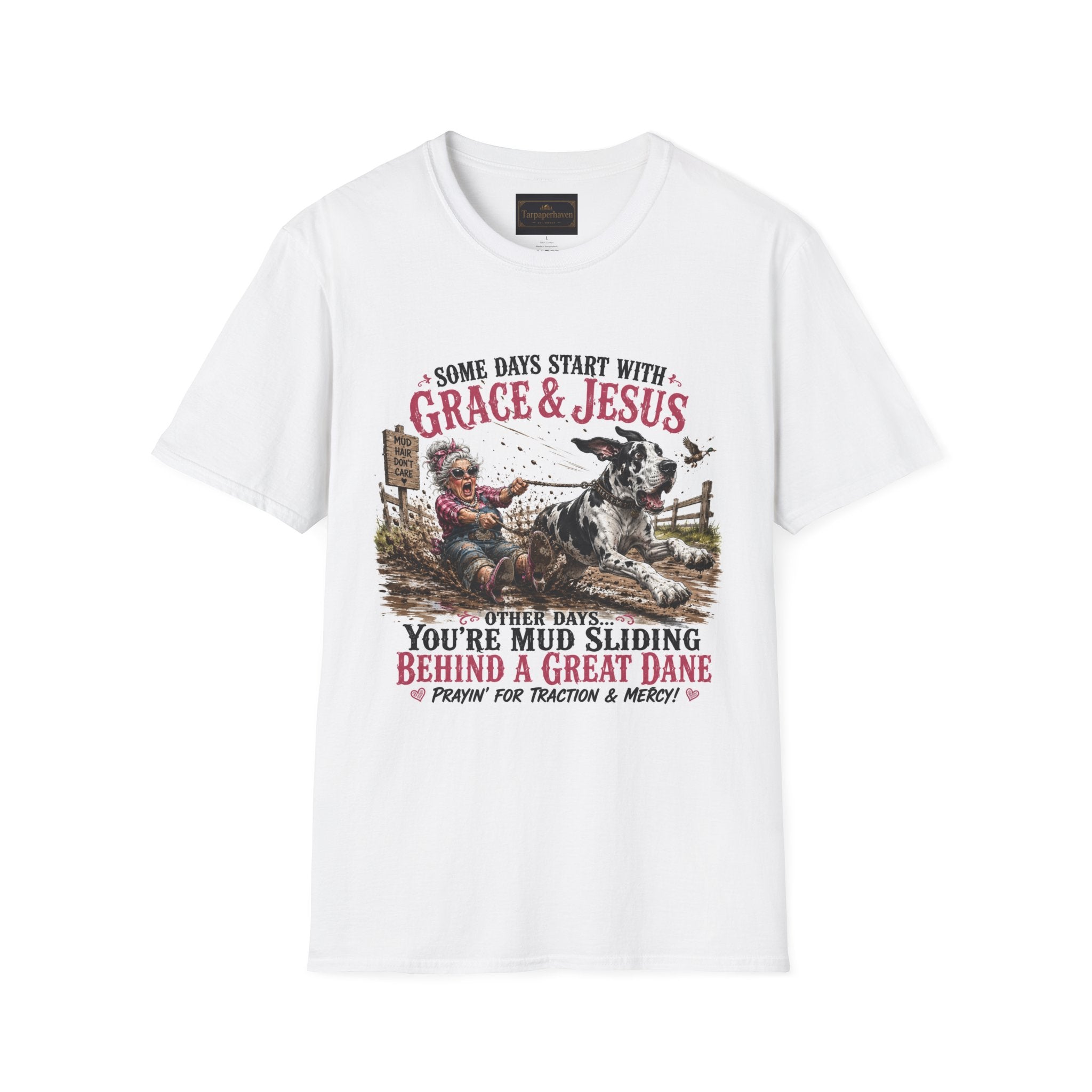 Christian Great Dane Mud-Slinging Graphic Tee