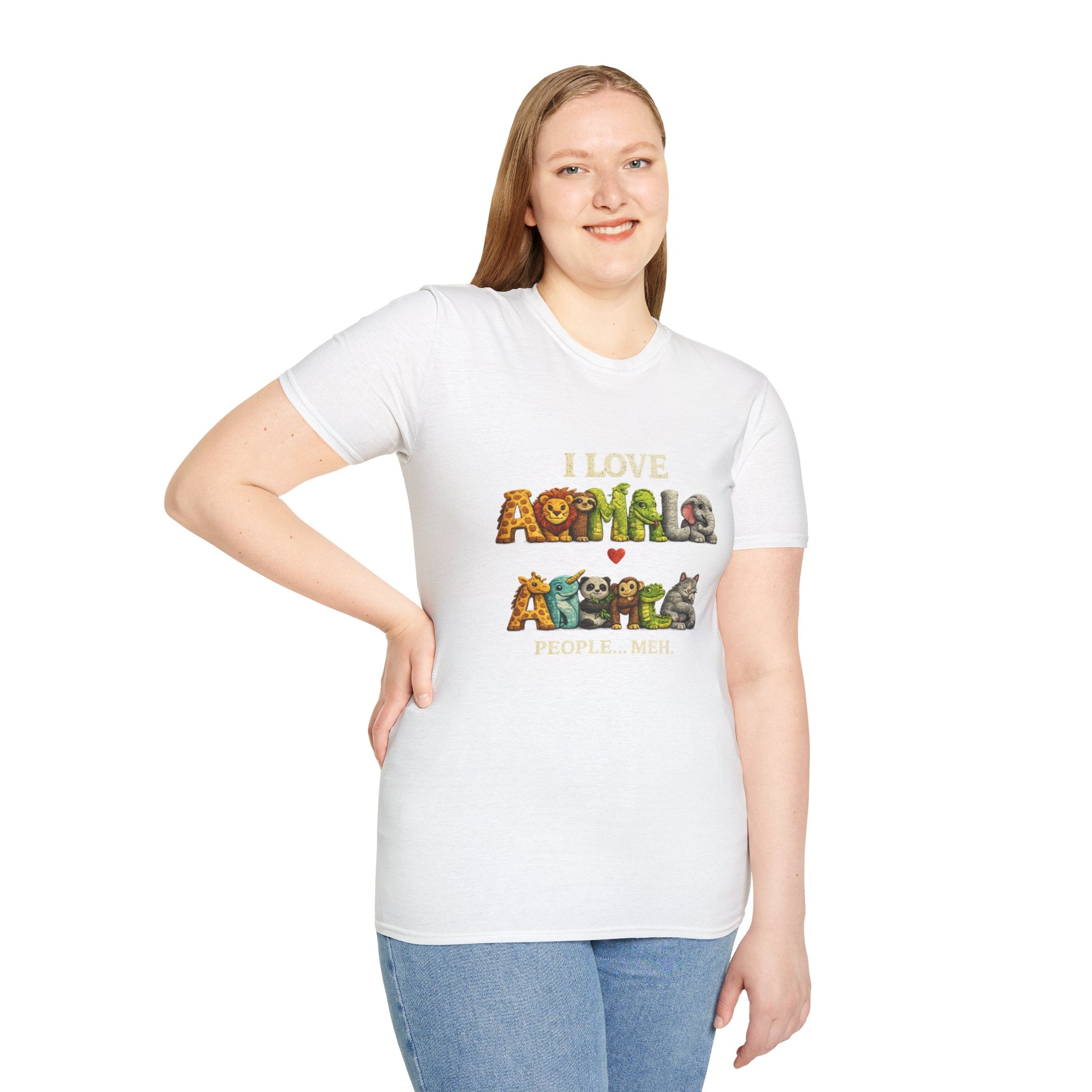 "I Love Animals" Cute Wildlife Graphic Tee
