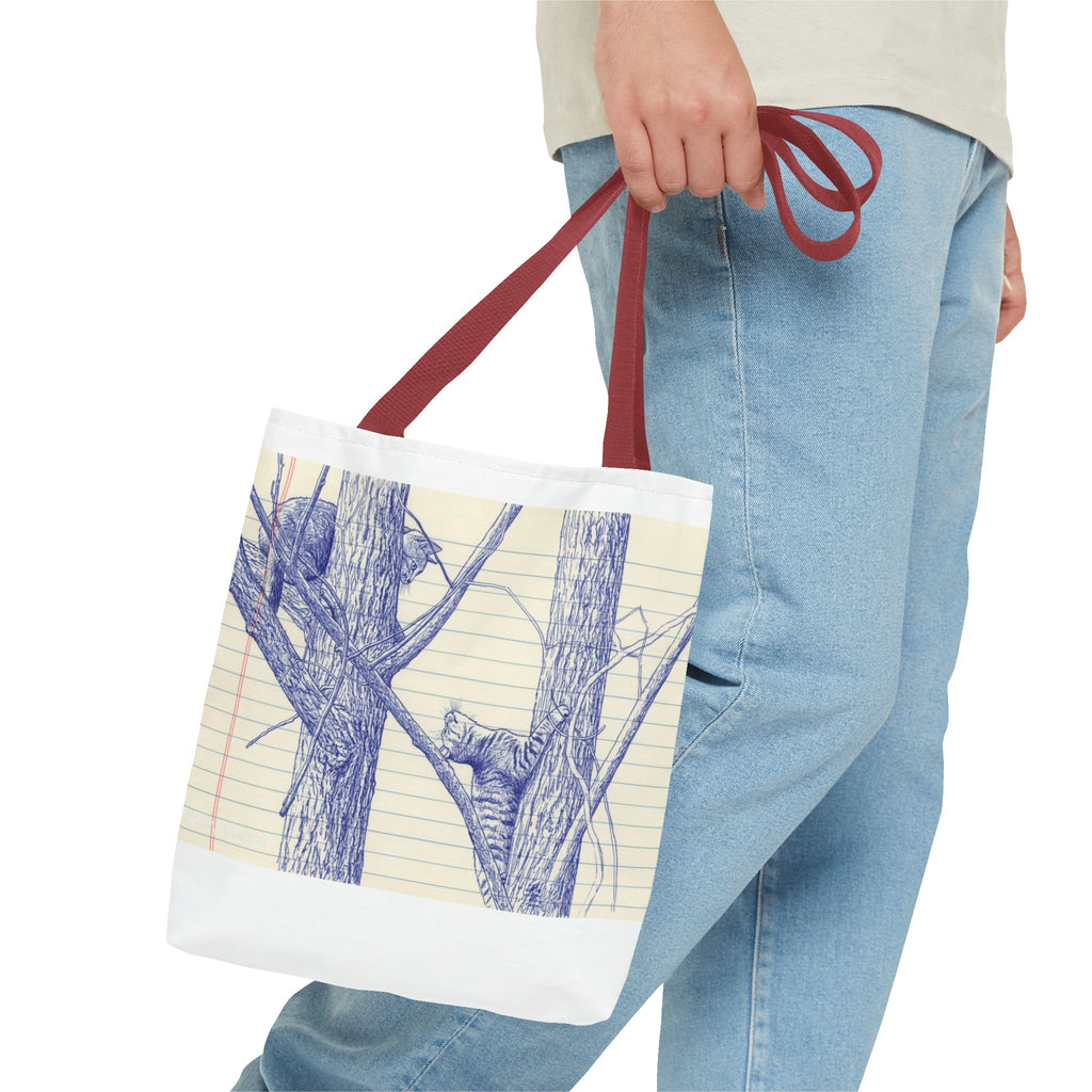 Ballpoint Sketch Cat Tote