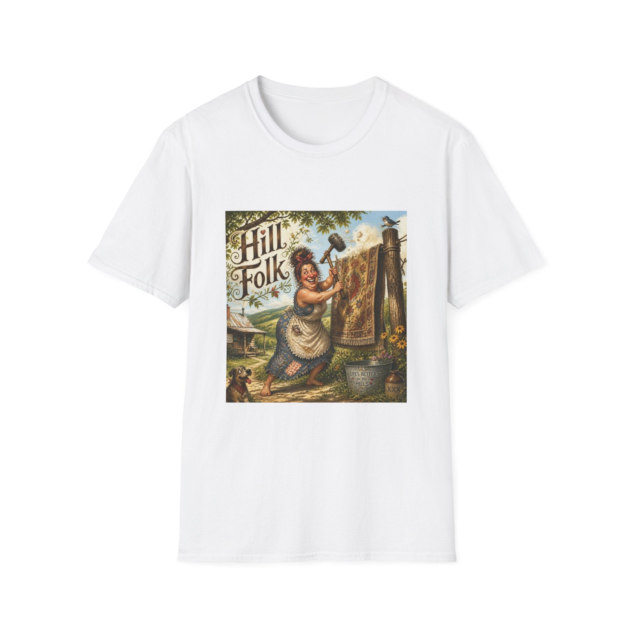 Hill Folk Graphic T‑Shirt — Ma cleaning rugs , Americana