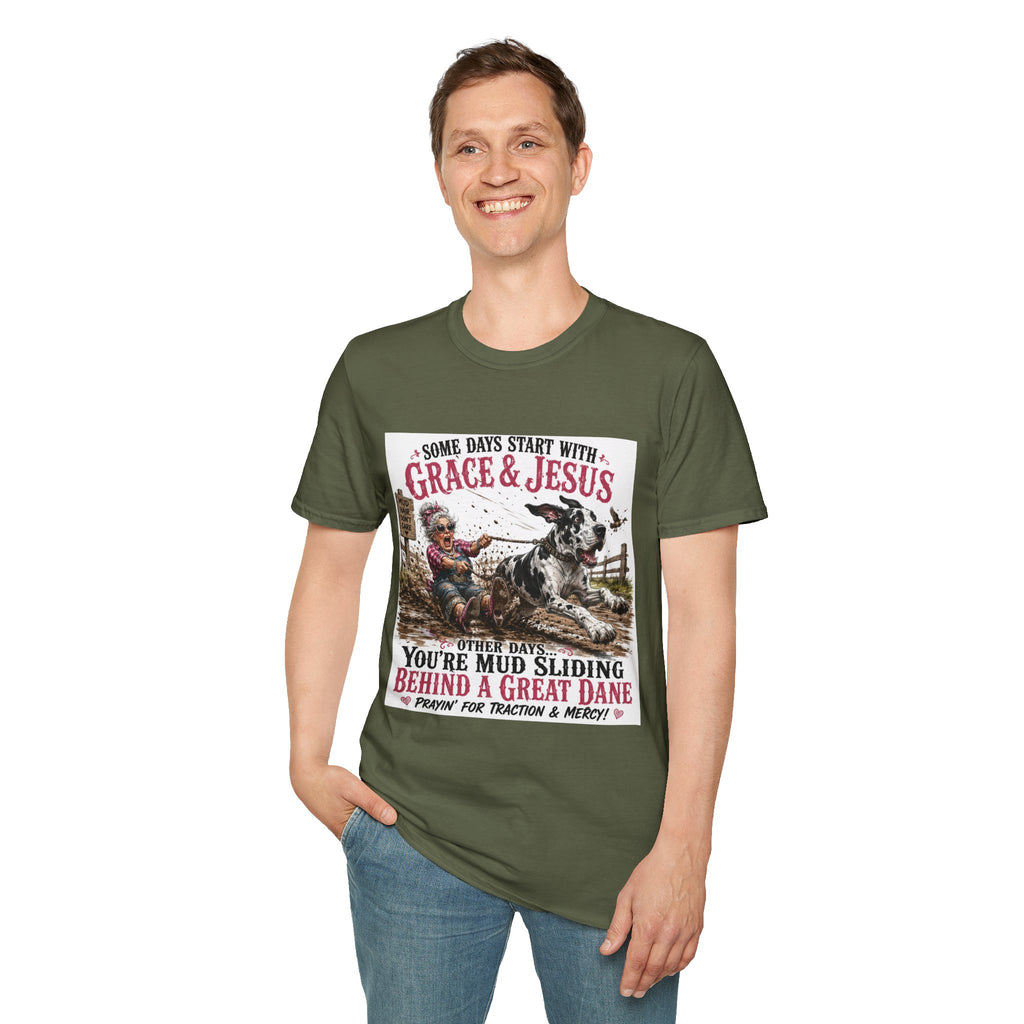 Christian Great Dane Mud-Slinging Graphic Tee
