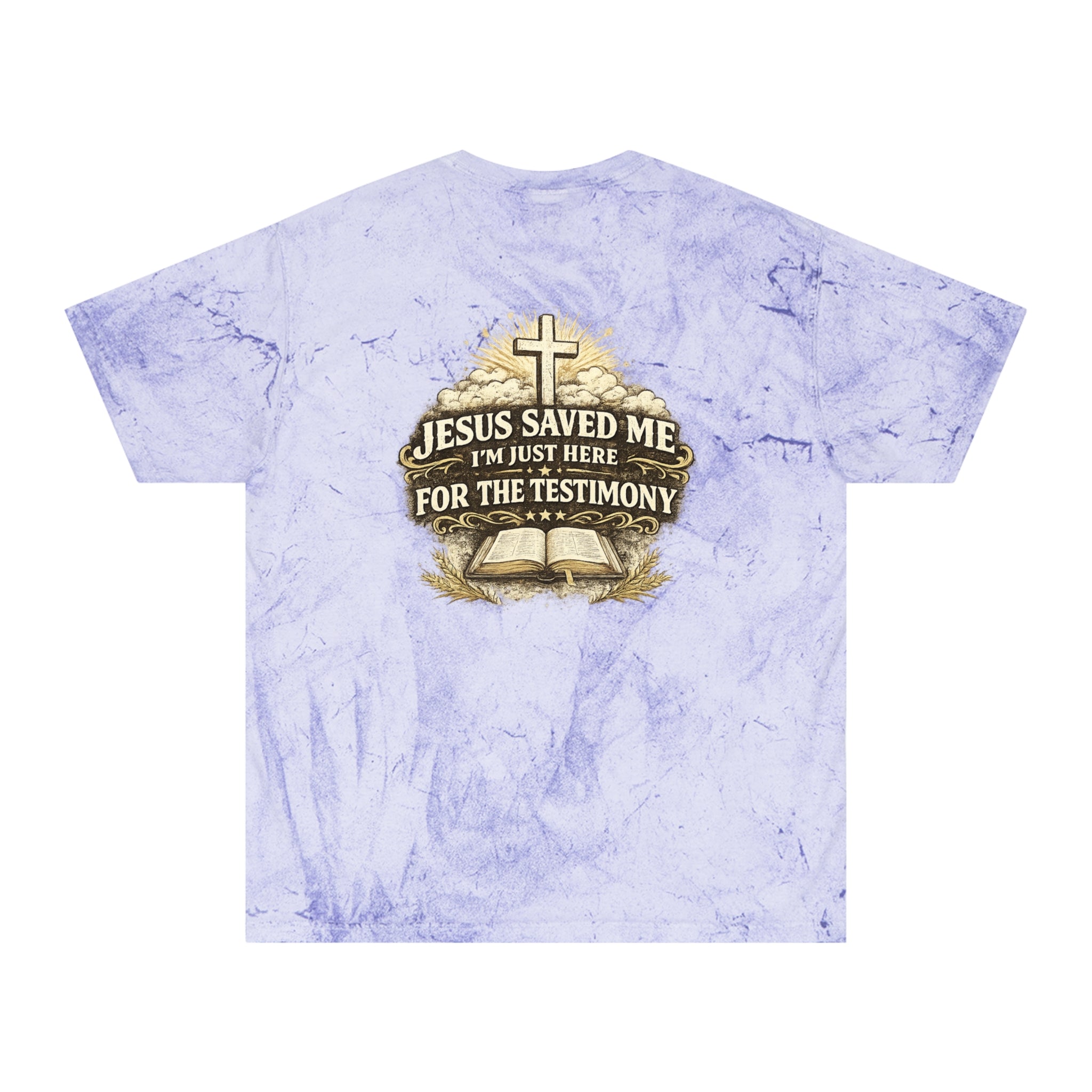 Christian Tie-Dye T-Shirt — "Jesus Saved Me, I'm Just Here for the Testimony"