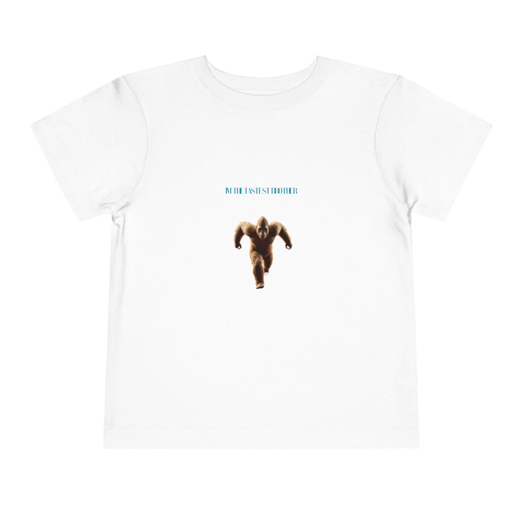 Toddler Tee with Running Sasquatch Print — Kids Shirt