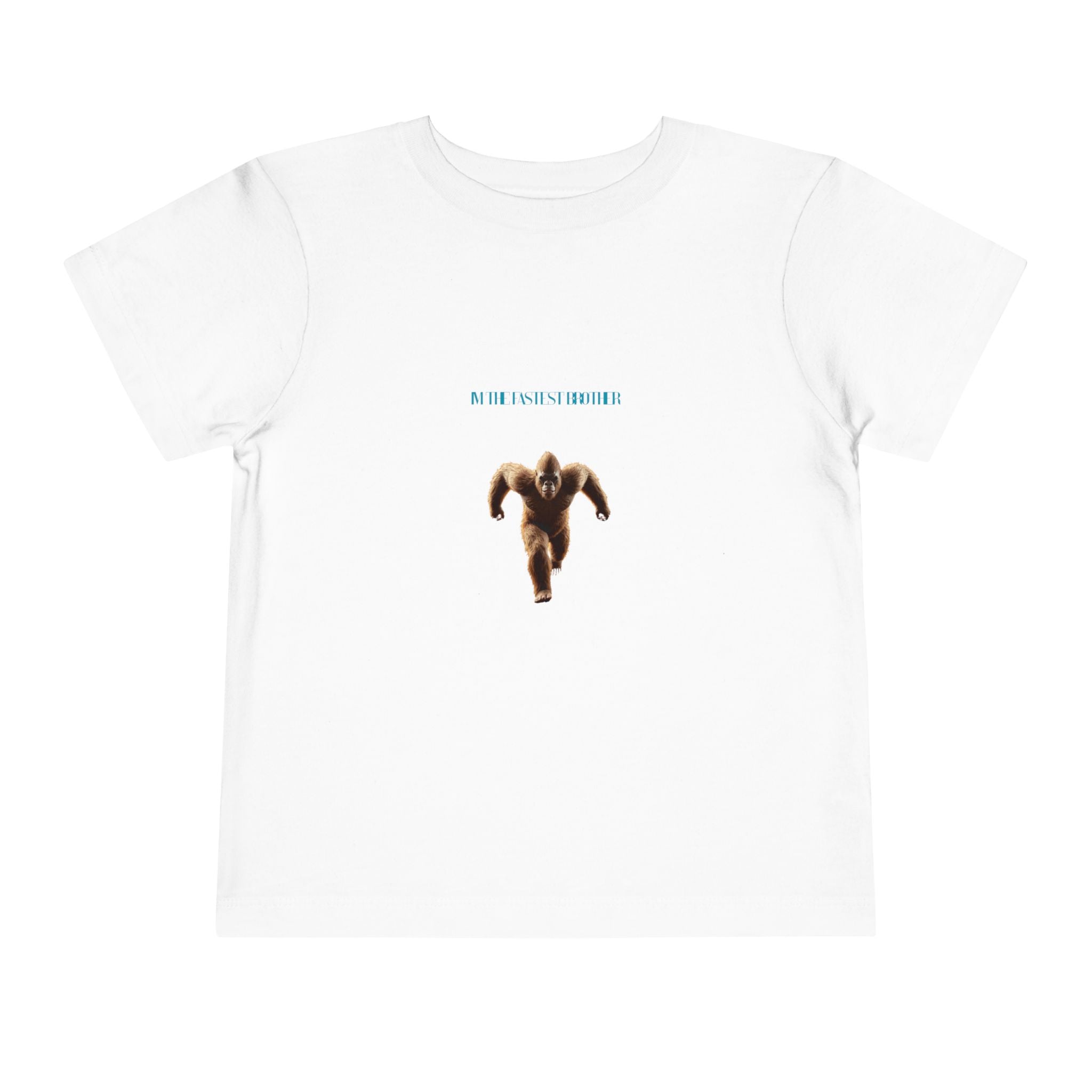 Toddler Tee with Running Sasquatch Print — Kids Shirt