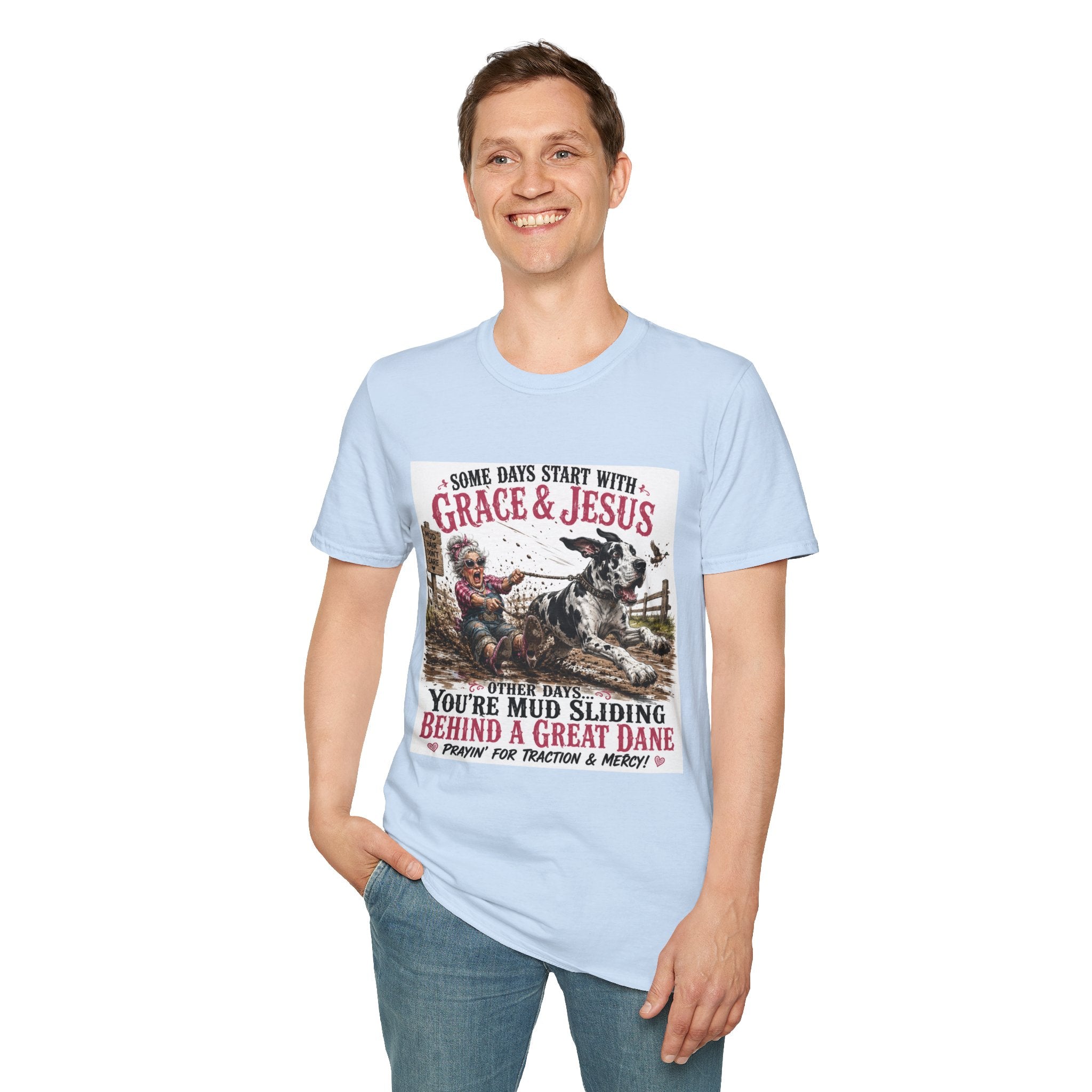 Christian Great Dane Mud-Slinging Graphic Tee