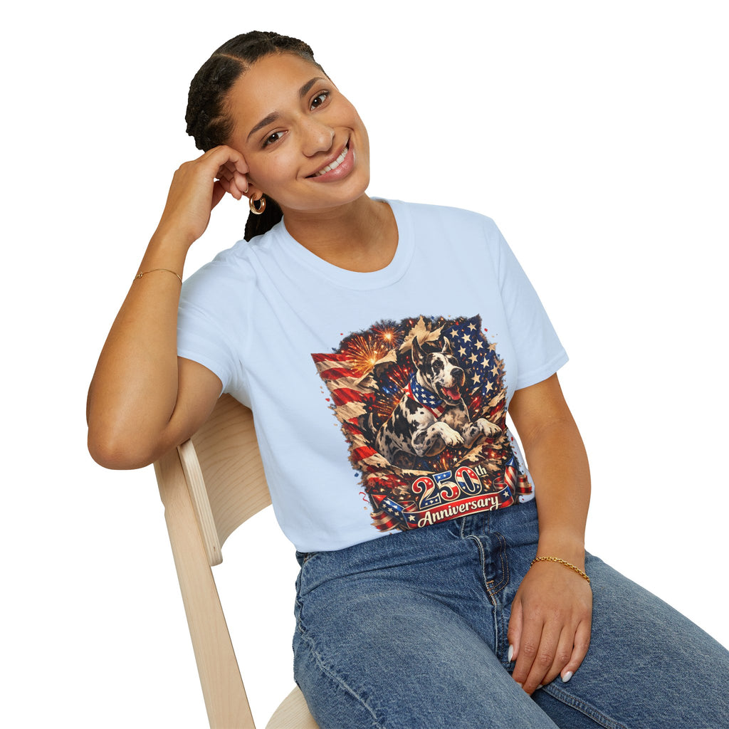 Patriotic 250th Great Dane T-Shirt