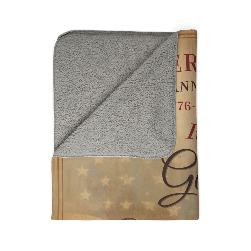 Fleece Sherpa Blanket — "In God We Trust" Patriotic 250th Anniversary Throw