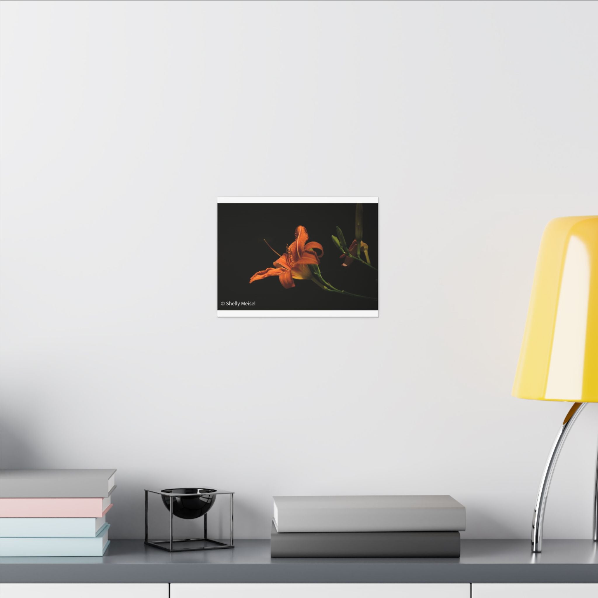 Orange Daylily Floral Canvas Print — Matte Stretched Wall Art