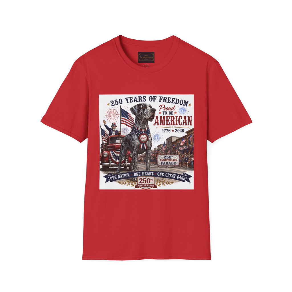 250th Great Dane T-Shirt — 1776–2026 Patriotic Tee