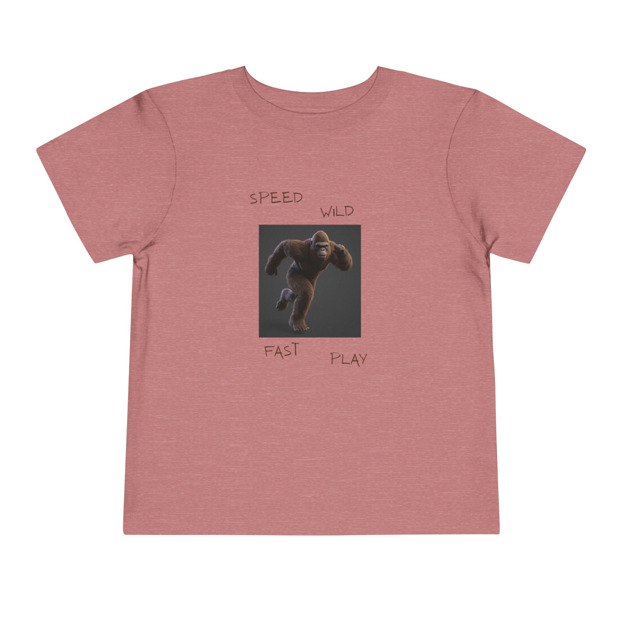 Toddler Tee — 'Speed Wild Fast Play' Running SasquatchGraphic
