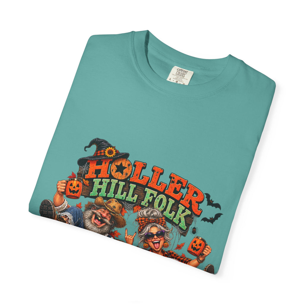 Halloween Holler Hill Folk T-Shirt — "Happy Halloween" Vintage Horror Design