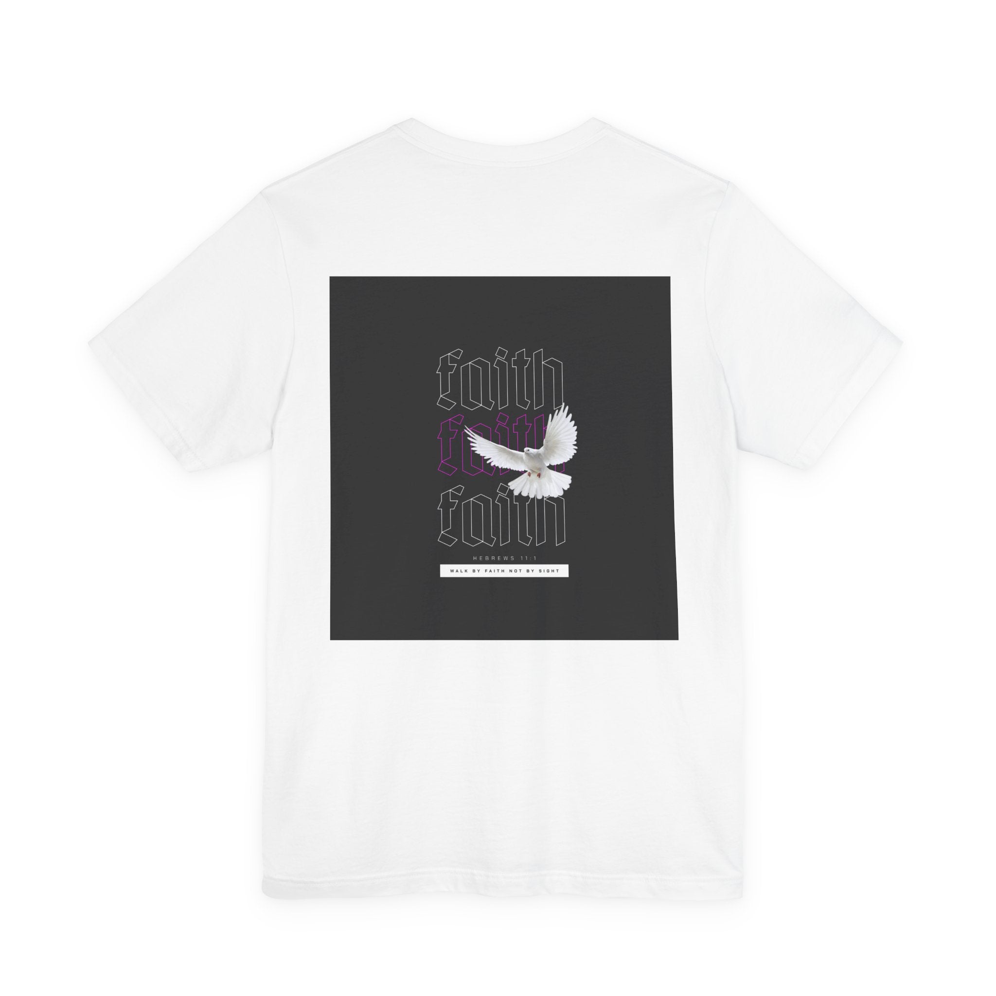 Faith Dove Graphic Tee — Inspirational Christian Backprint Shirt