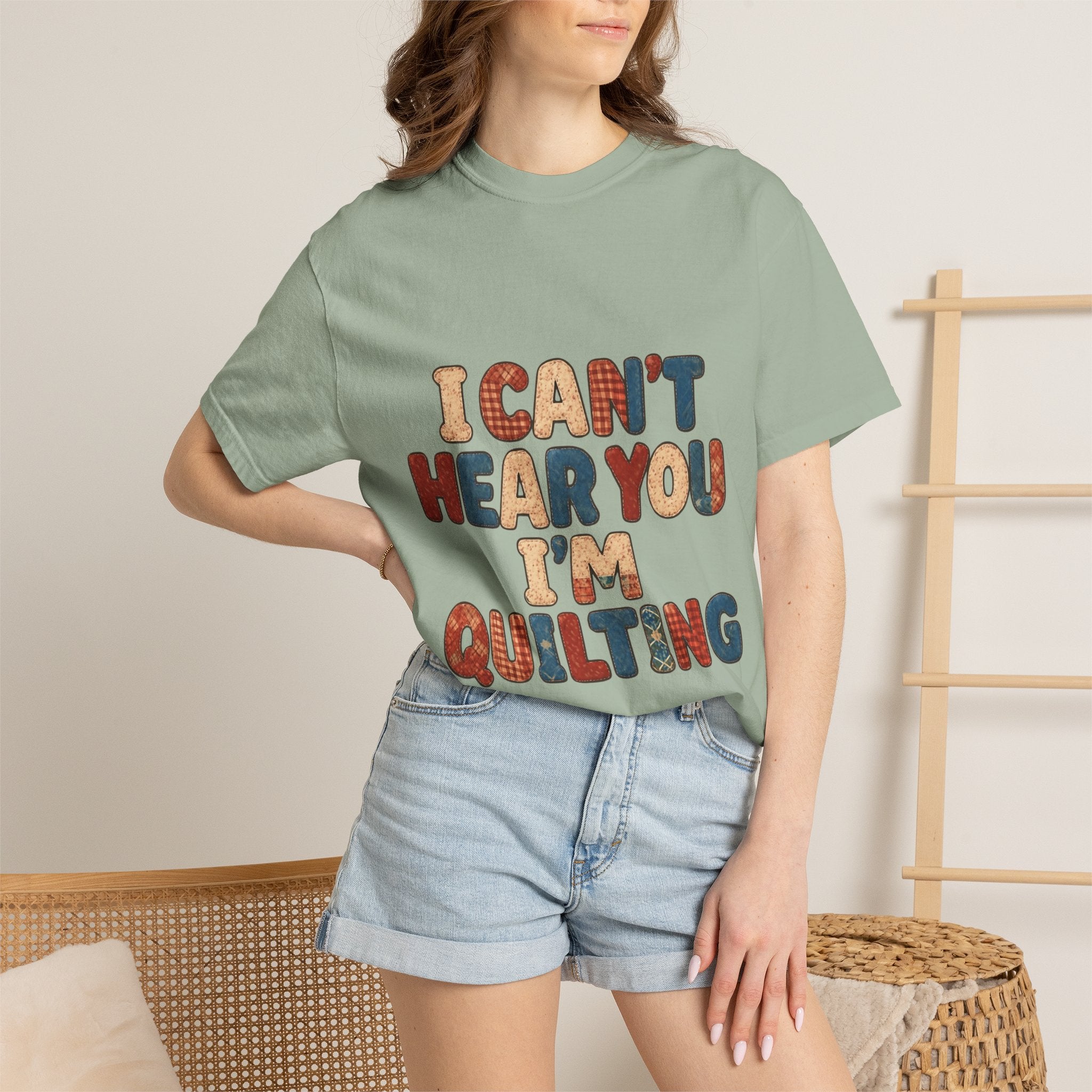 Quilting T‑Shirt - "I Can't Hear You I'm Quilting" Crafting Tee