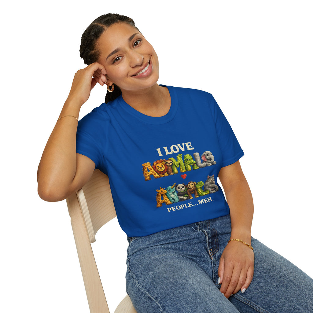 "I Love Animals" Cute Wildlife Graphic Tee