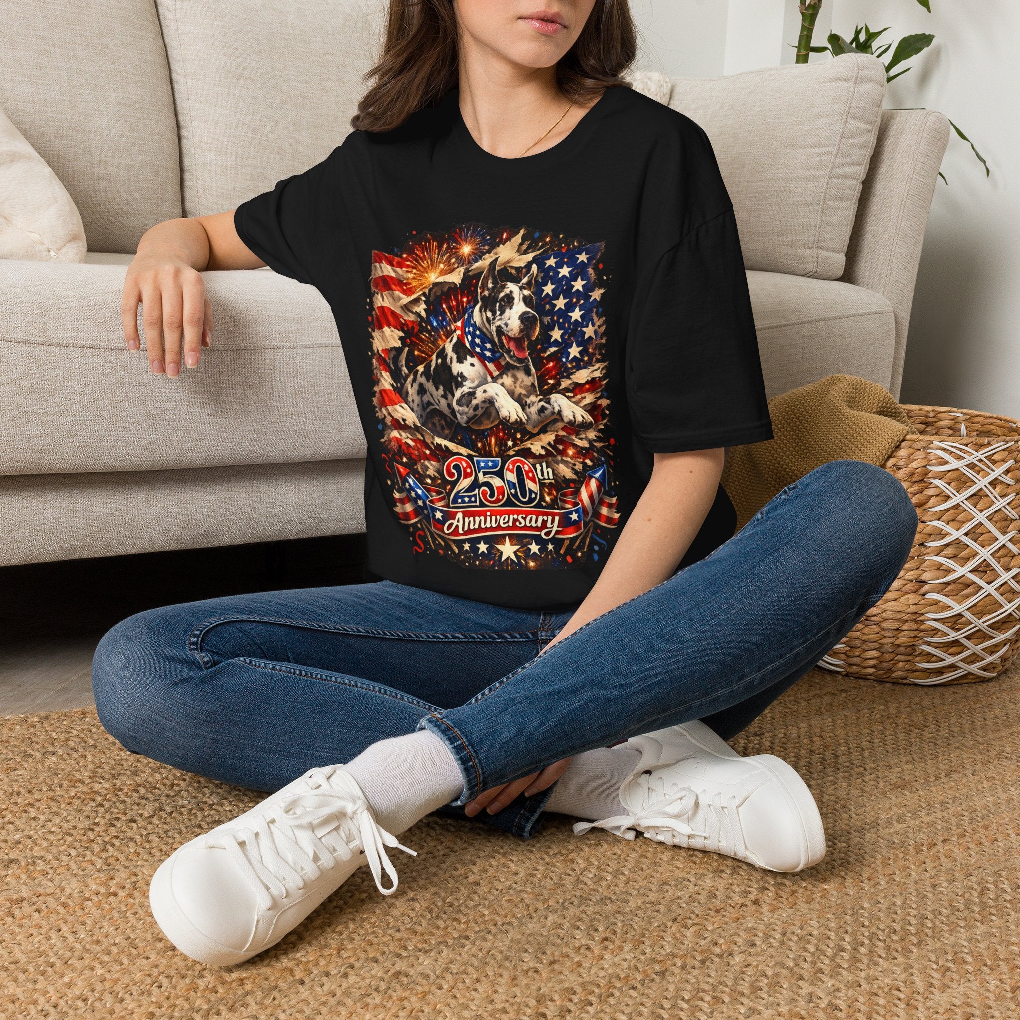 Patriotic 250th Great Dane T-Shirt