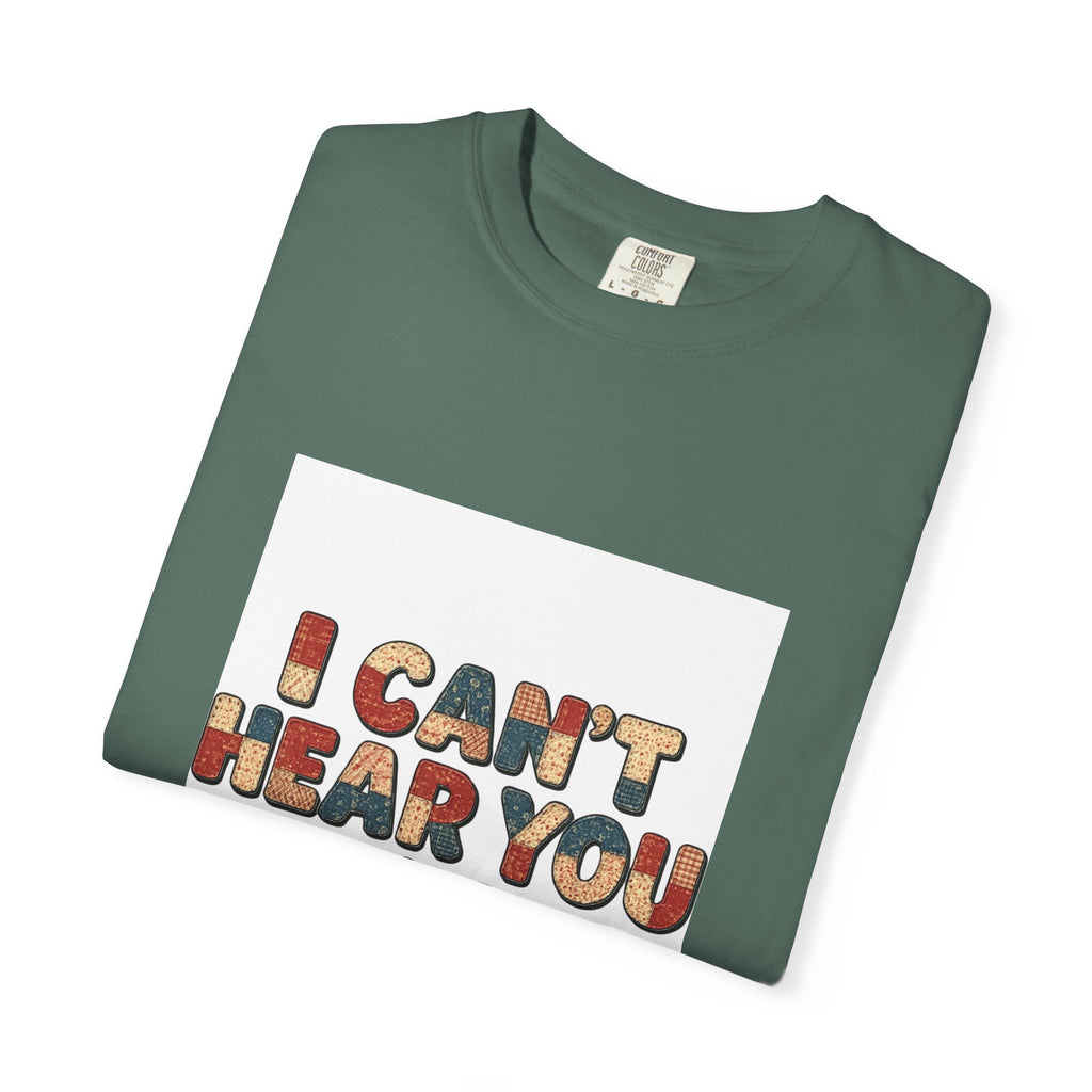 Quilting T-Shirt — "I Can't Hear You I'm Quilting" Retro Craft Tee