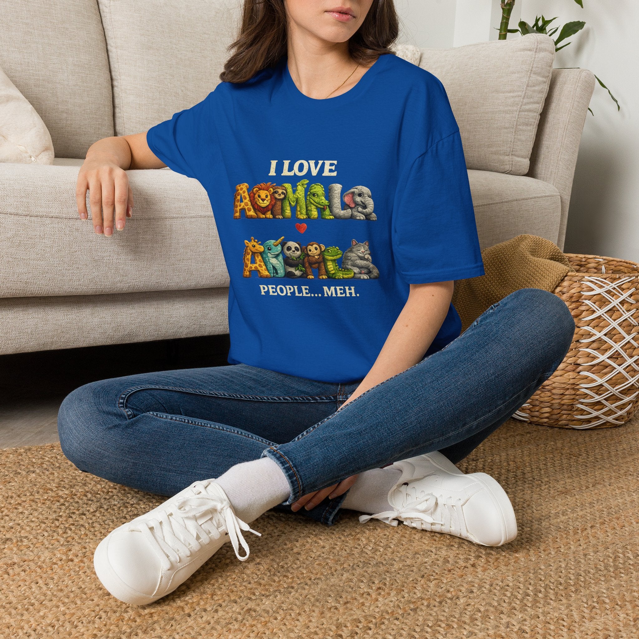 "I Love Animals" Cute Wildlife Graphic Tee