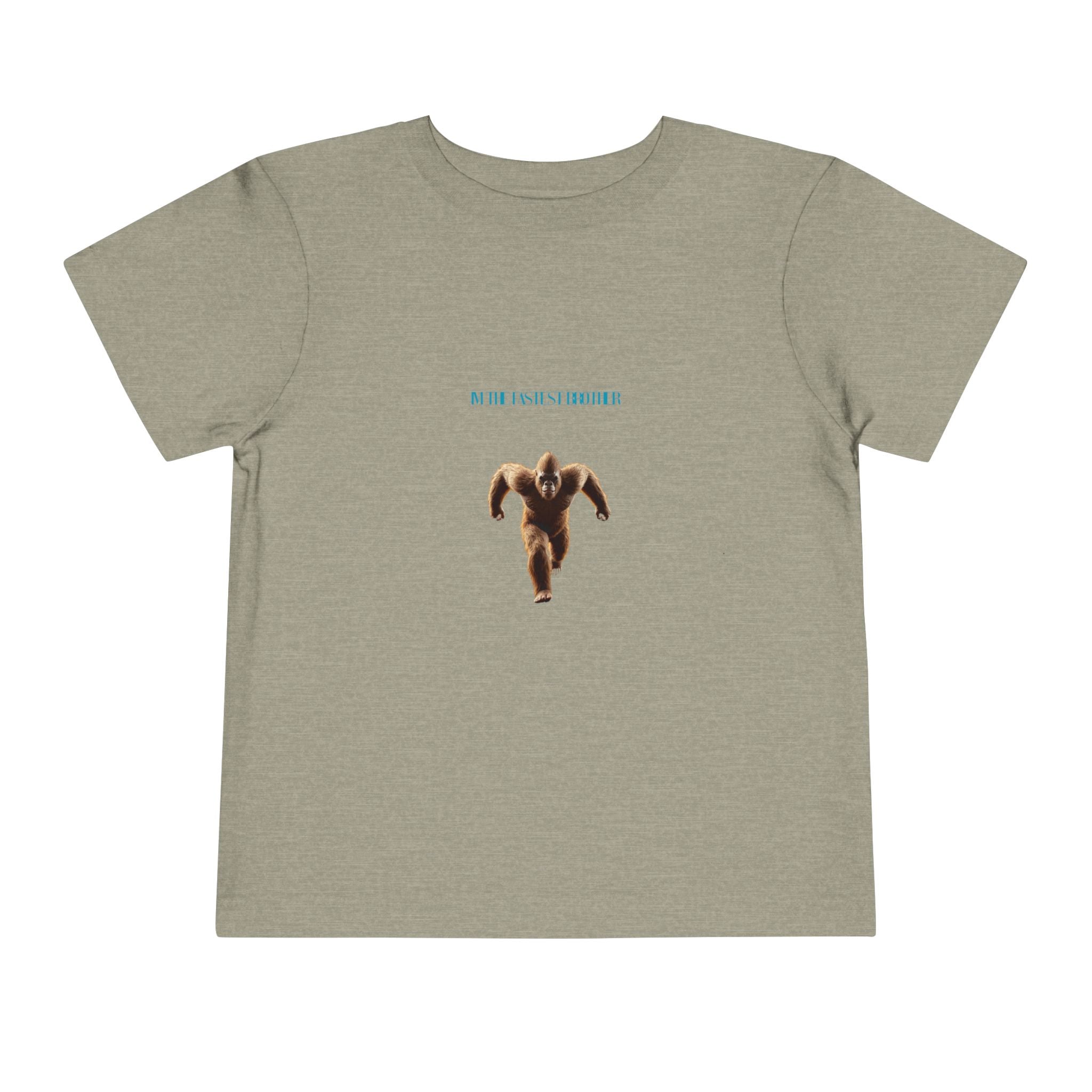 Toddler Tee with Running Sasquatch Print — Kids Shirt