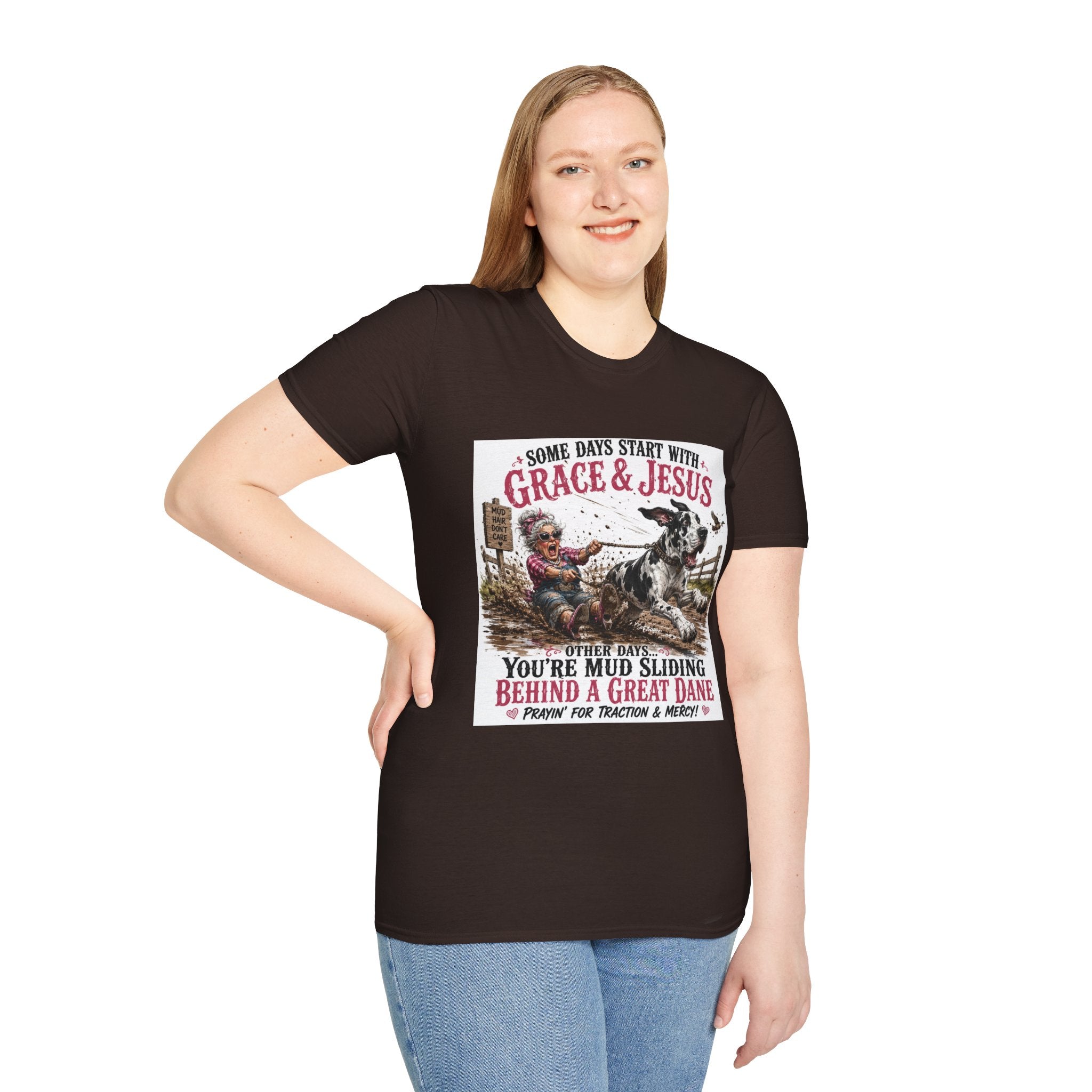 Christian Great Dane Mud-Slinging Graphic Tee