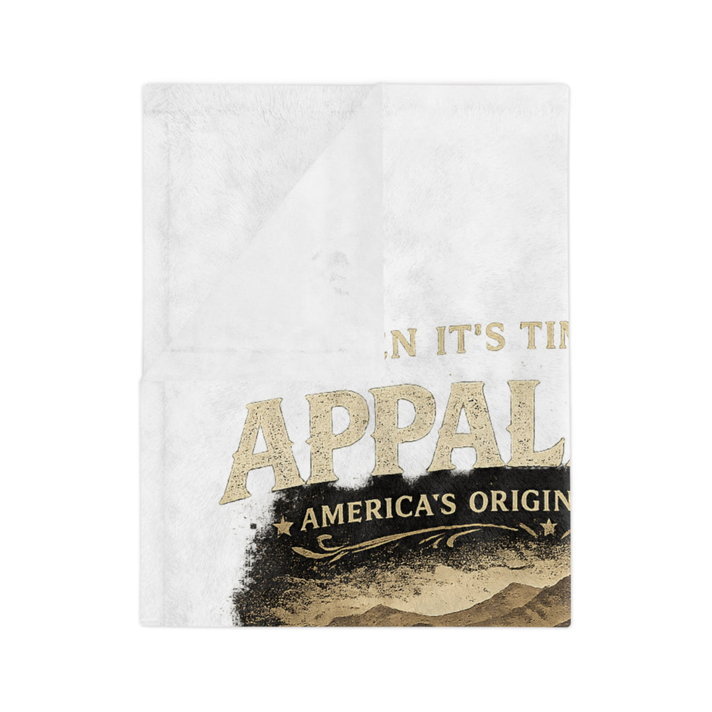 Appalachia Microfiber Blanket – "Built by Faith, Forged by Freedom" Rustic Mountain Throw