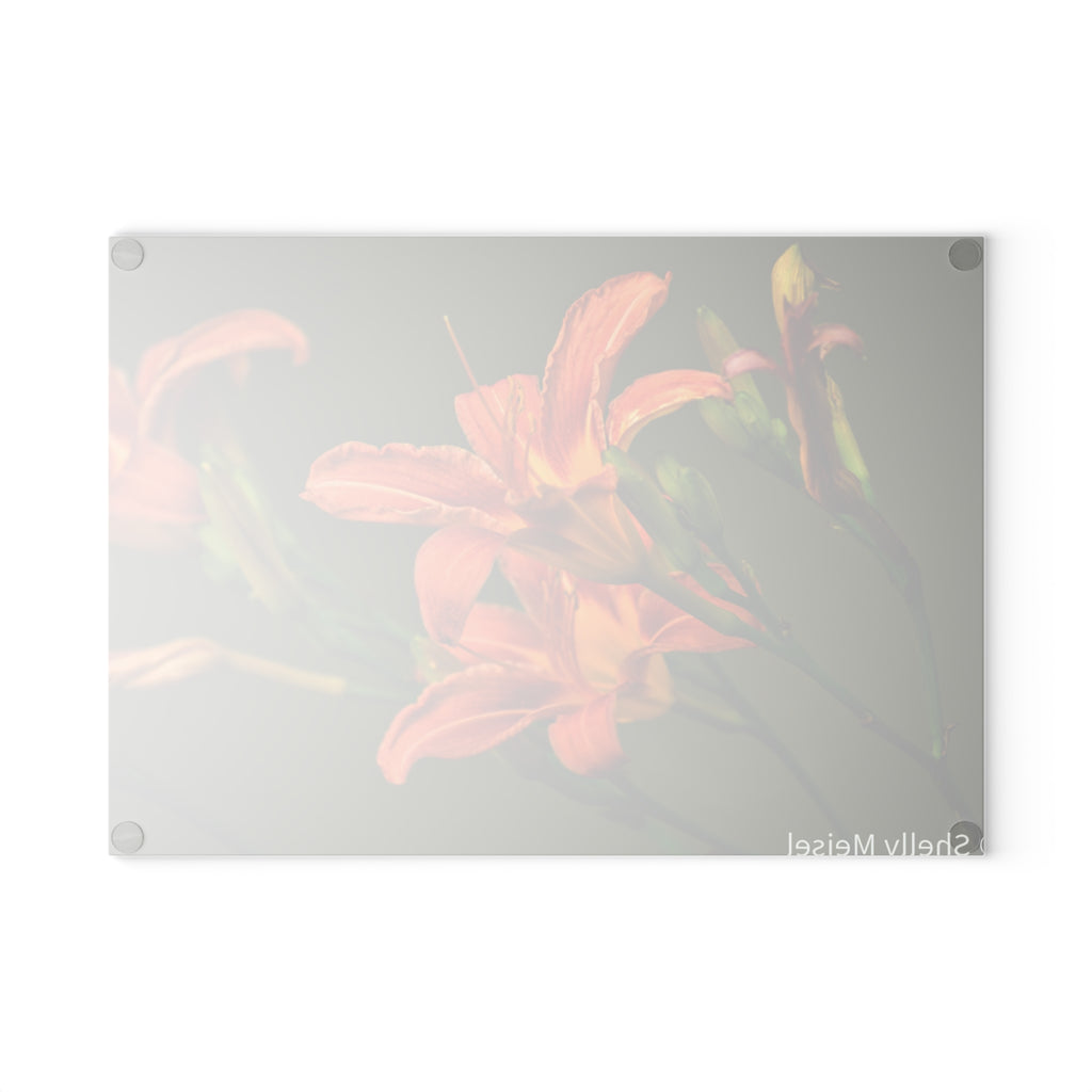 Orange Daylilies Floral Kitchen Cutting Board