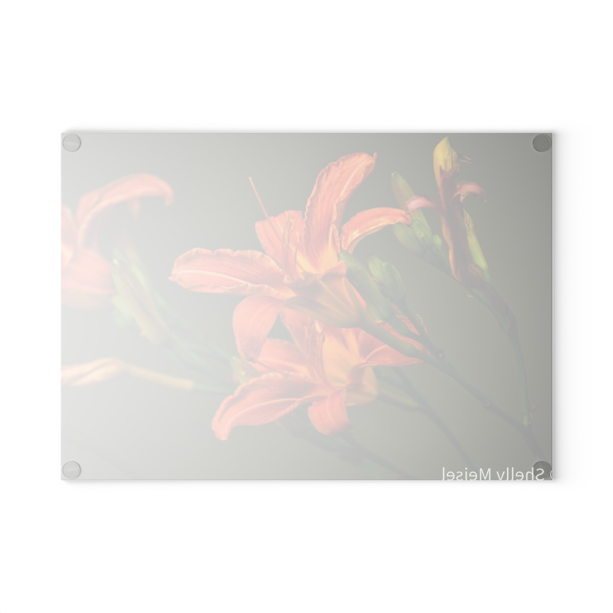 Orange Daylilies Floral Kitchen Cutting Board
